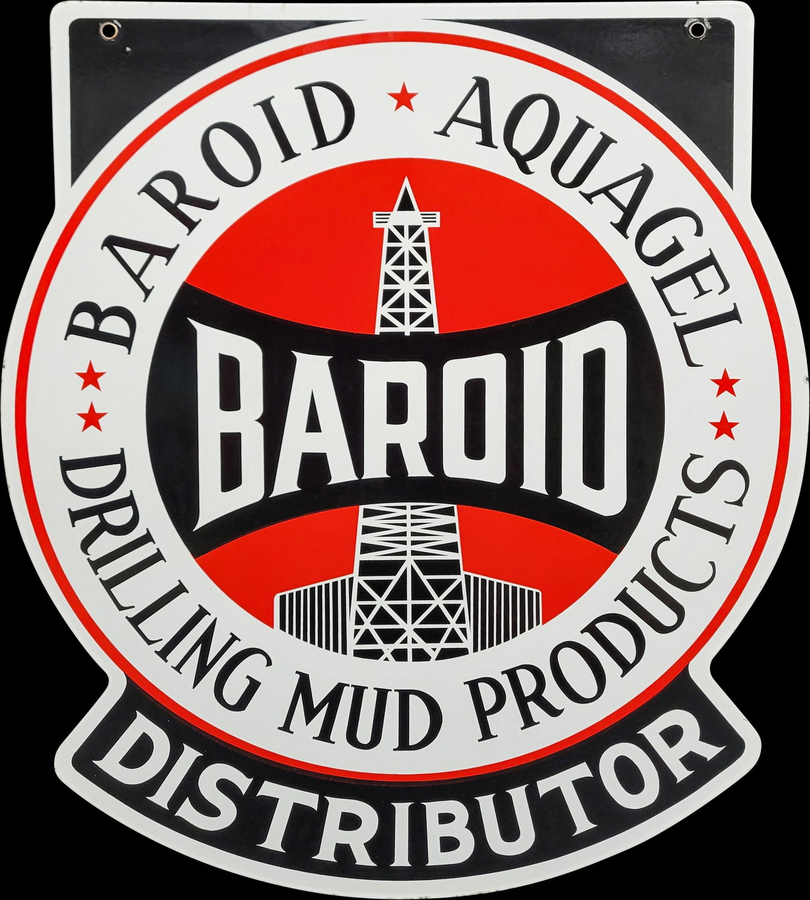 Baroid Aquagel and Drilling Mud Products Double Sided Porcelain Sign (1 of 2)