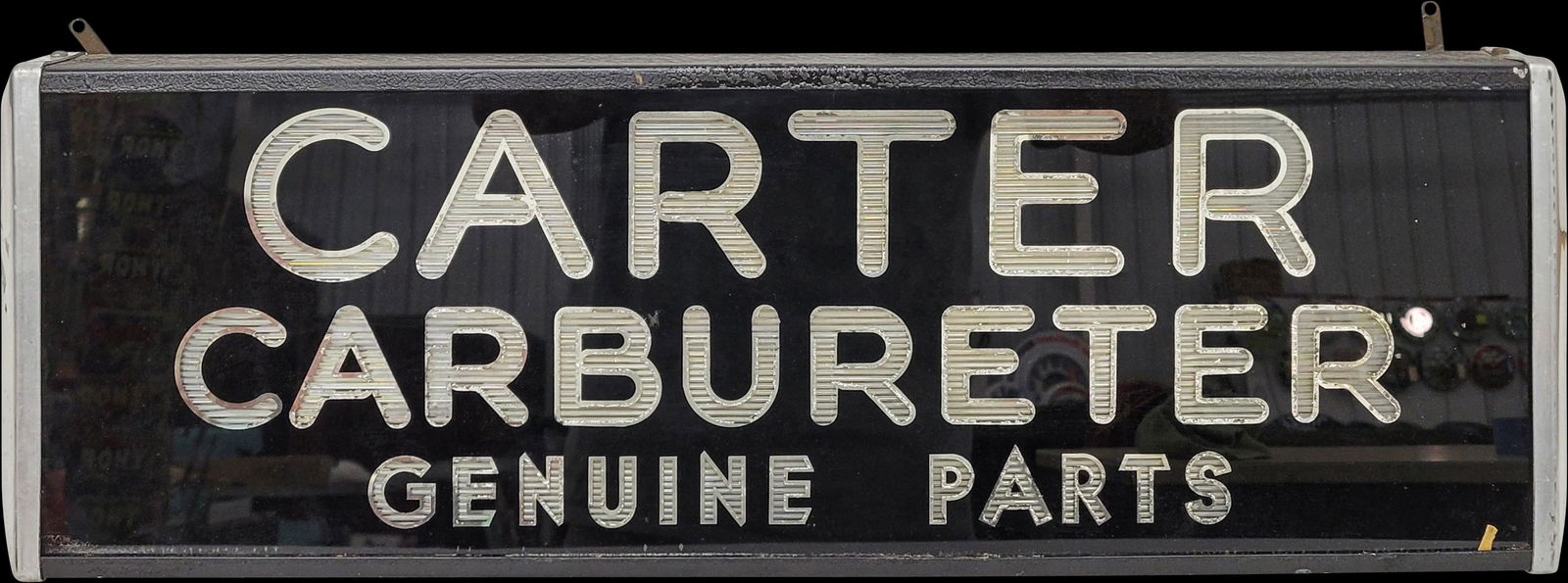 Carter Carbureter Genuine Parts Reverse Painted Light Up Neon Sign (1 of 3)