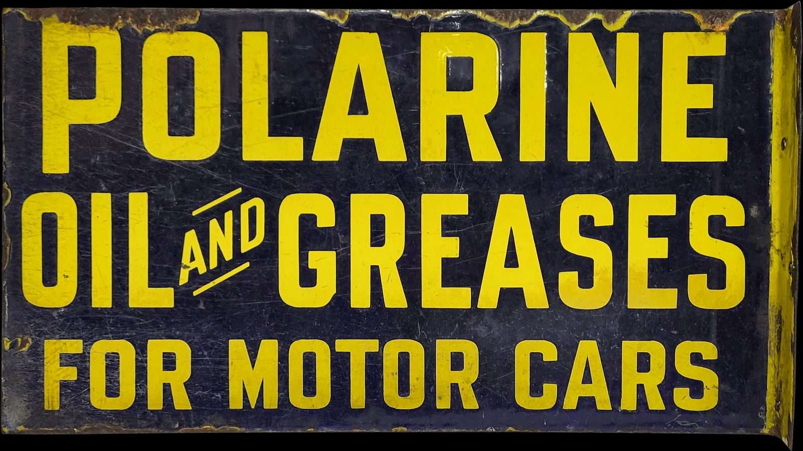 Polarine Oil and Greases Porcelain Flange Sign (1 of 2)