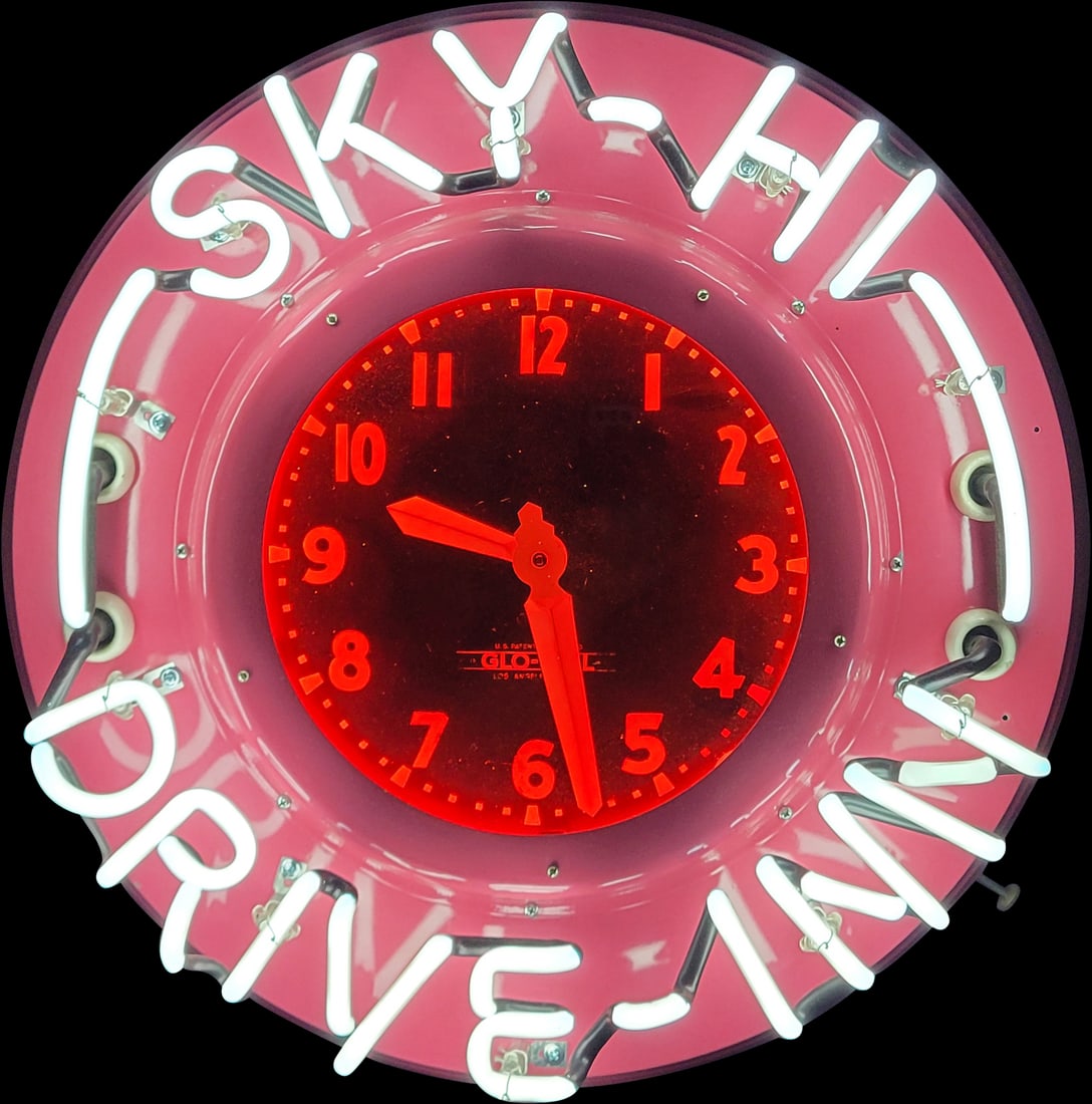 Sky Hi Drive Inn Glo-Dial Neon Clock (1 of 2)