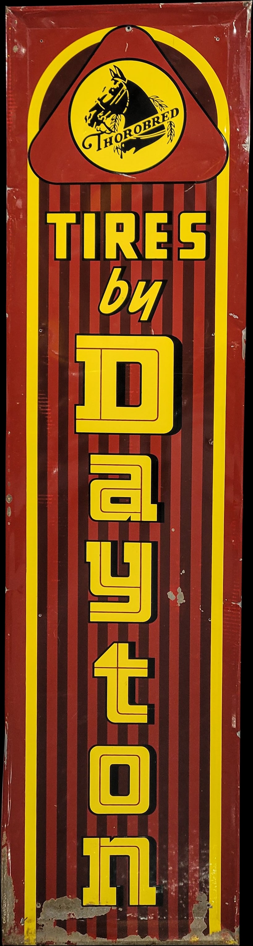 Thorobred Tires By Dayton Single Sided Metal Sign (1 of 2)
