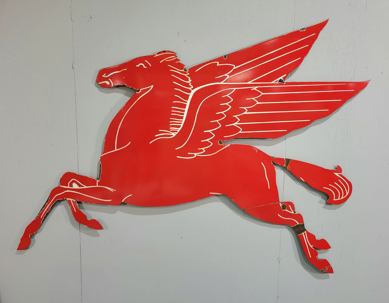 Mobil Pegasus Die Cut Porcelain Sign (1 of 3)