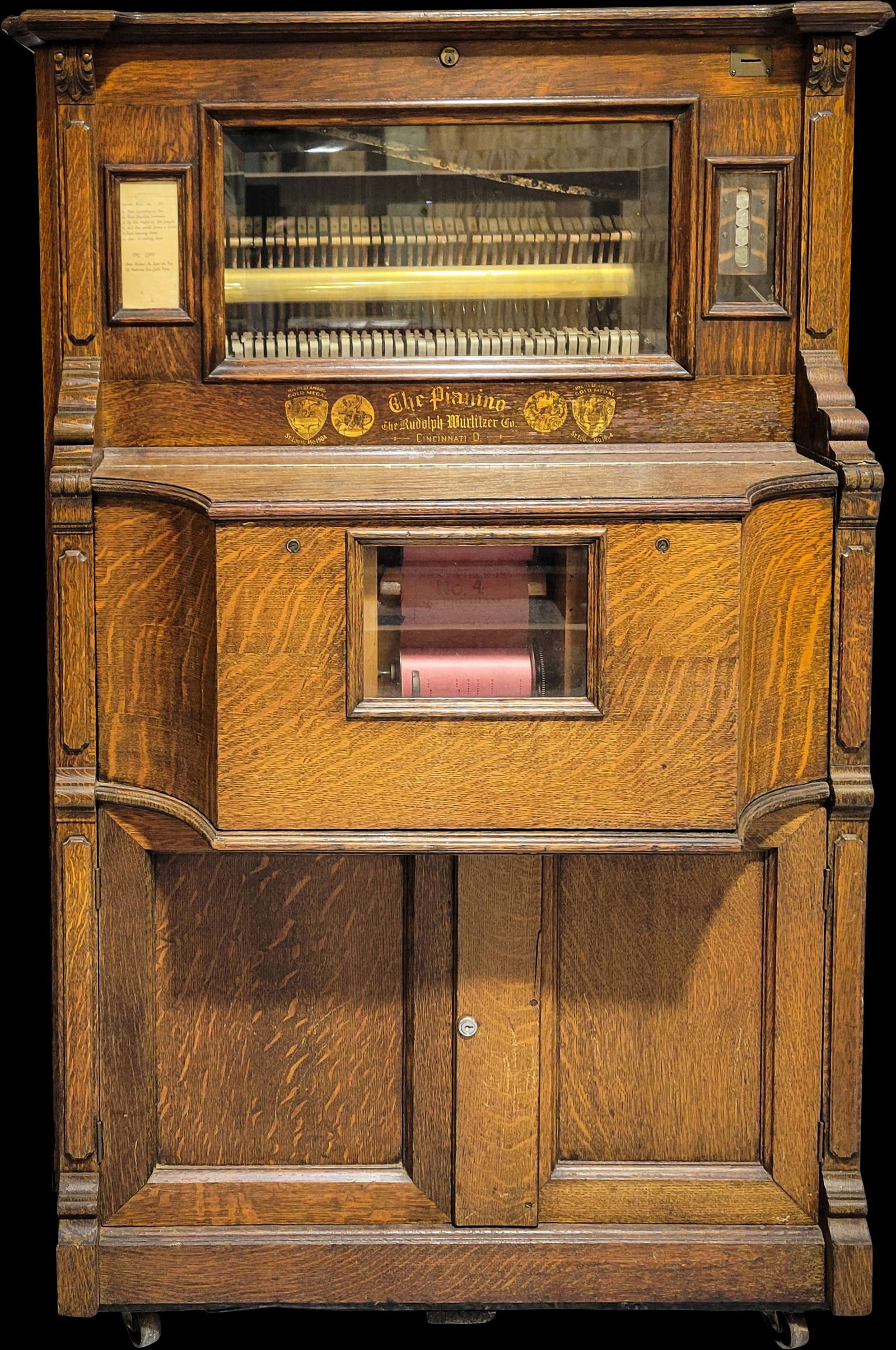 Rare Wurlitzer "The Pianino" CoinOp Nickelodeon (1 of 6)