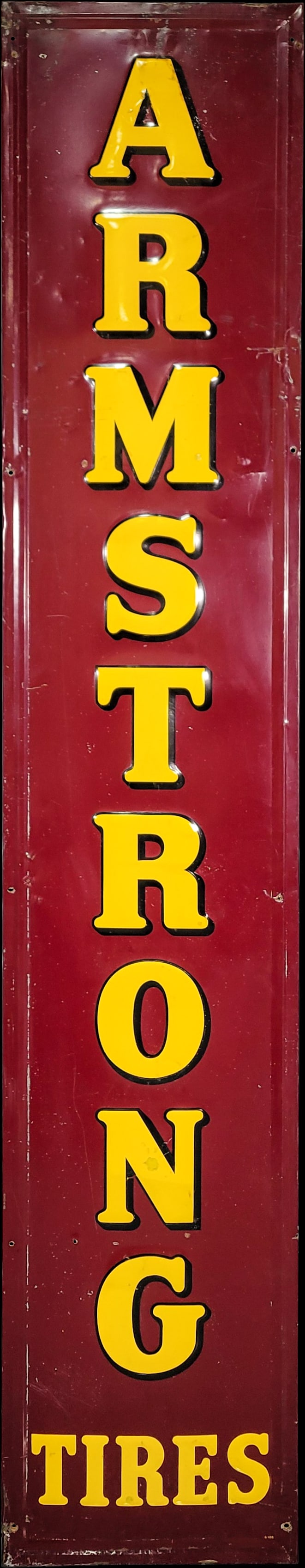 Armstrong Tires Embossed Single Sided Tin Sign (1 of 3)