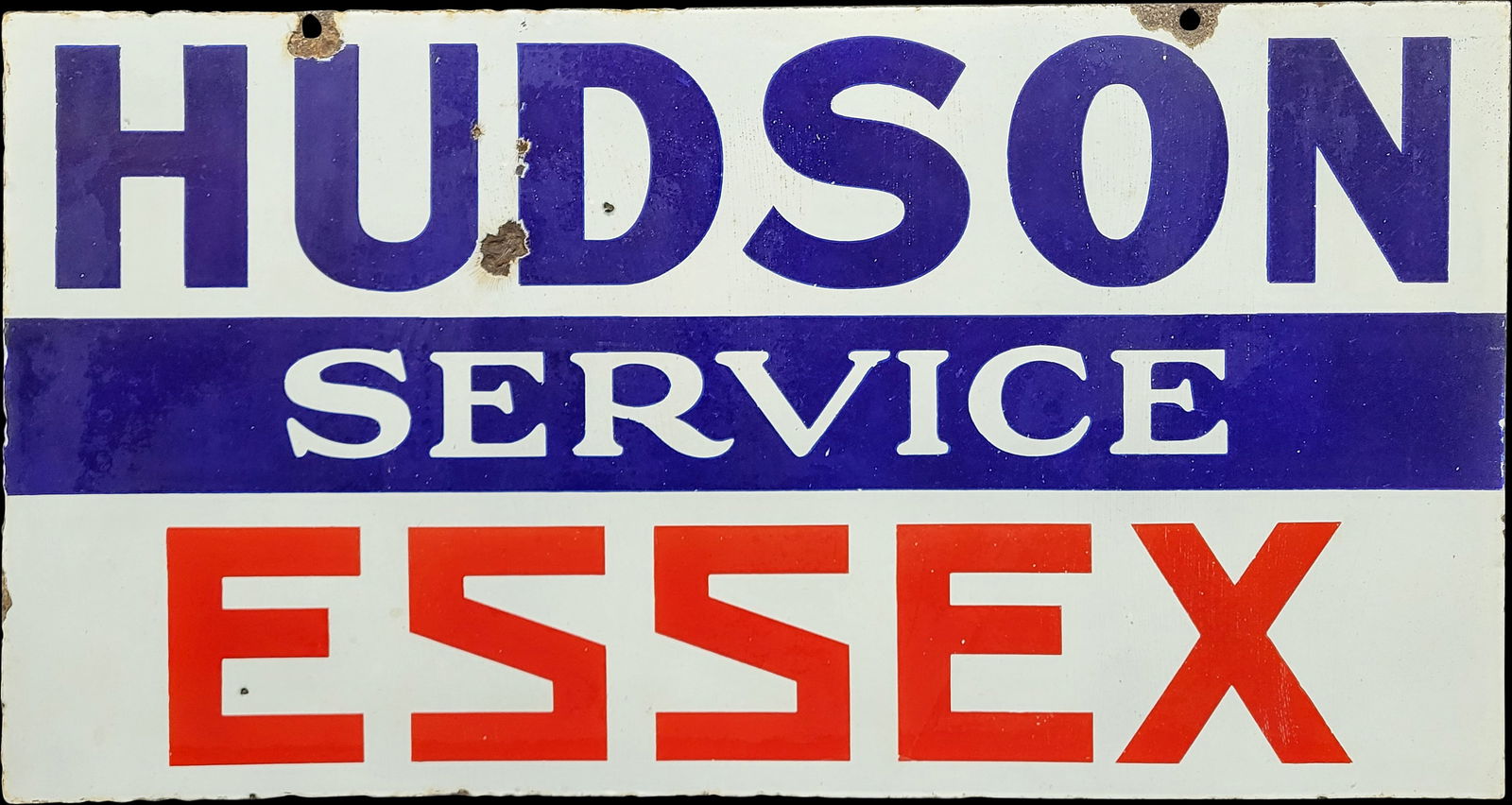 Husdon Essex Service Double Sided Porcelain Sign (1 of 2)