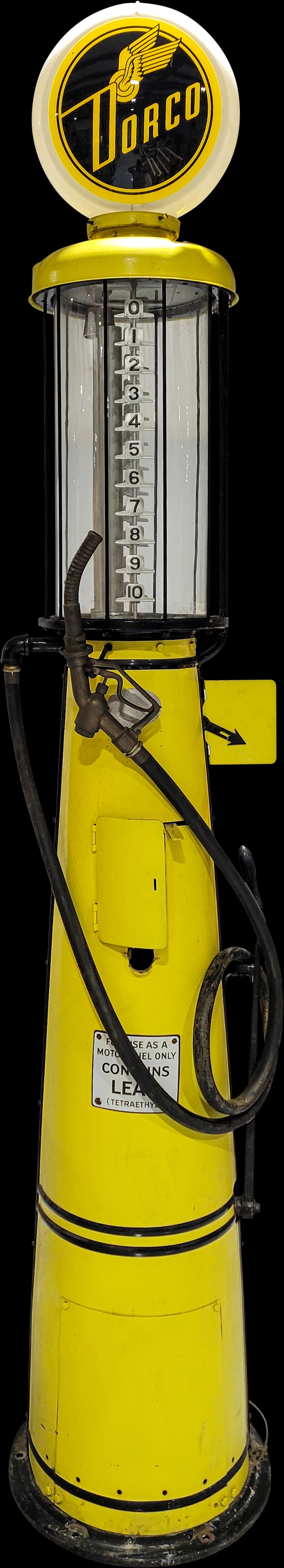 Gilbert & Barker G&B Model 176 Ten Gallon Visible Gas Pump w/ Original Dorco Gasoline Globe (1 of 1)