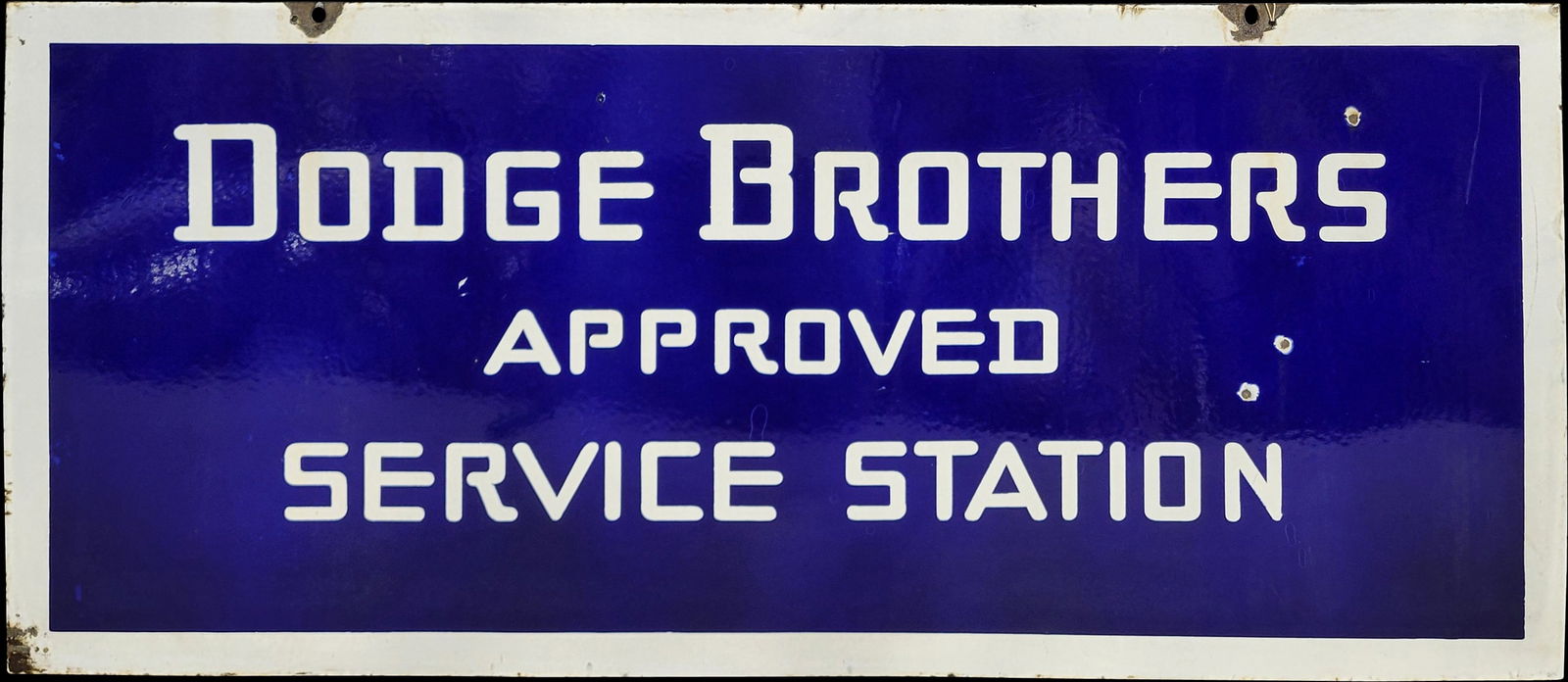 Dodge Brothers Approved Service Station Double Sided Porcelain Sign (1 of 2)