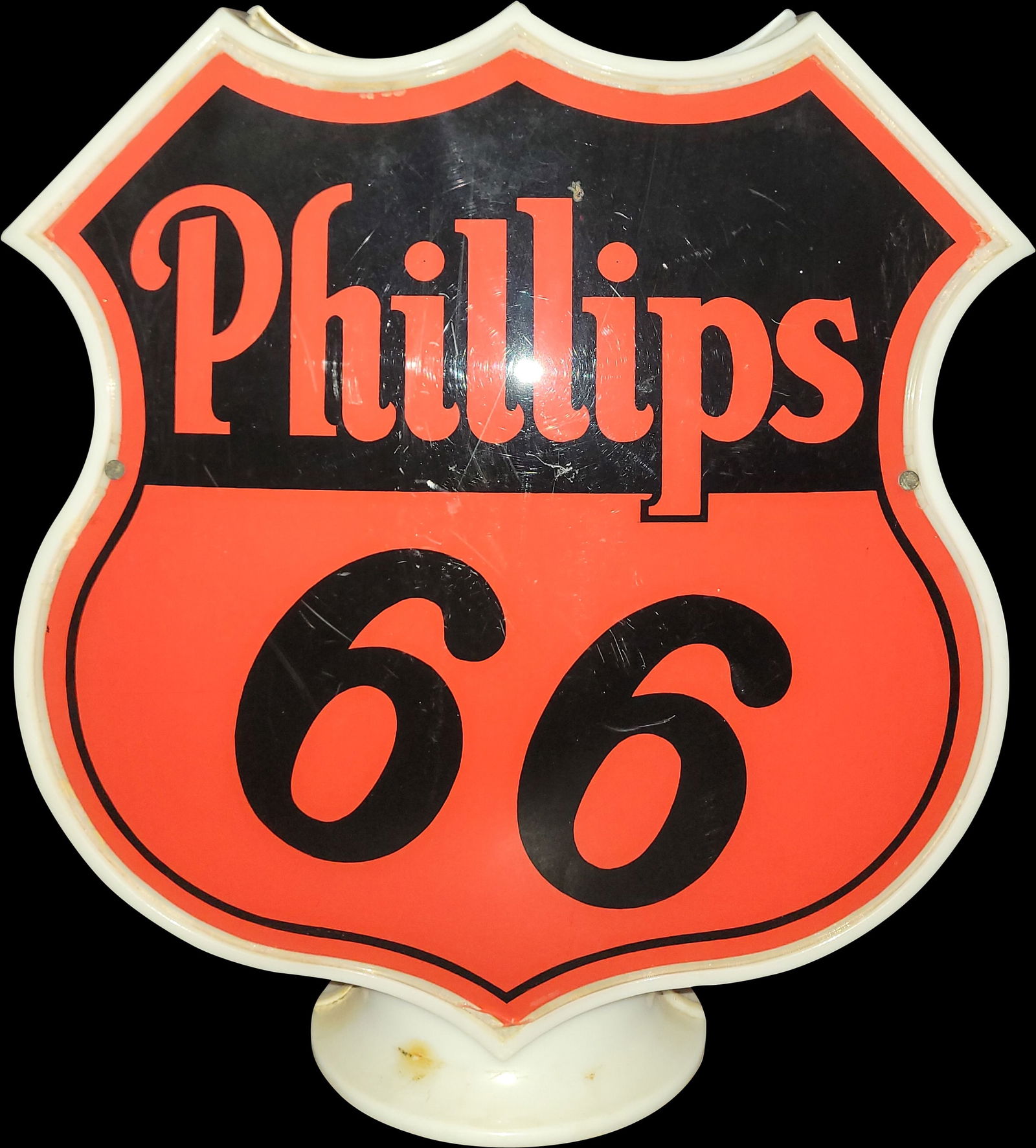 Phillips 66 Gasoline Die Cut Complete Gas Pump Globe (1 of 2)