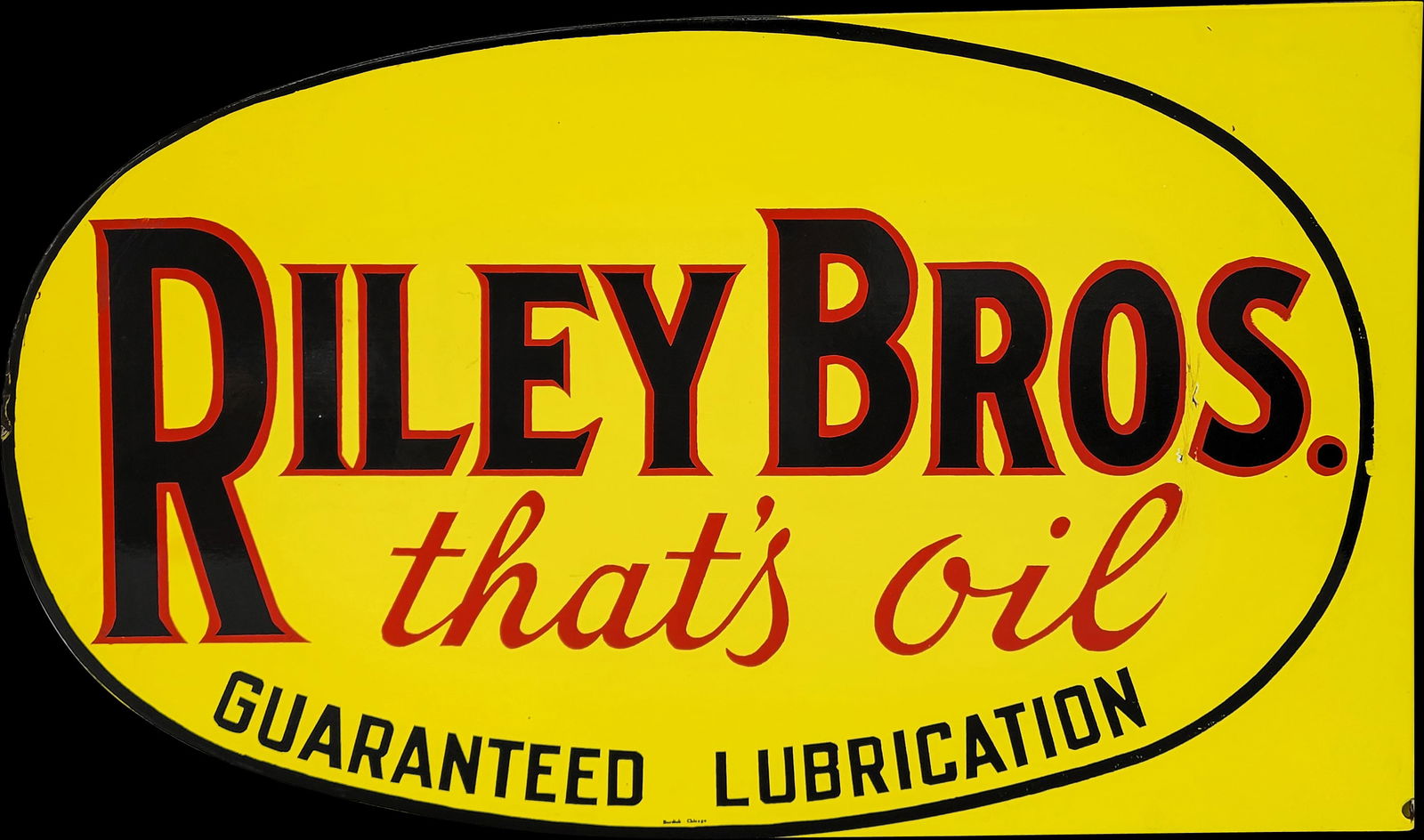 Riley Bros. That's Oil Porcelain Flange Sign (1 of 2)