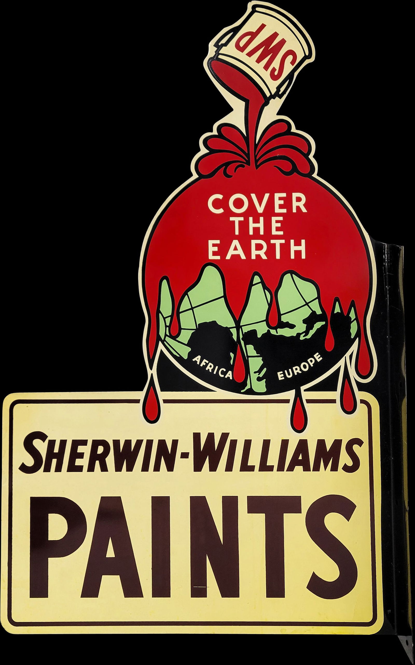 Sherwin Williams Paints Cover the Earth Metal Flange Sign (1 of 2)