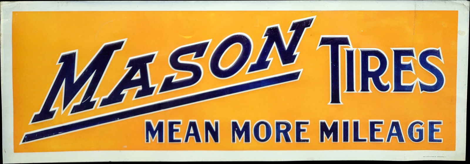 Mason Tires Embossed Single Sided Tin Sign (1 of 2)