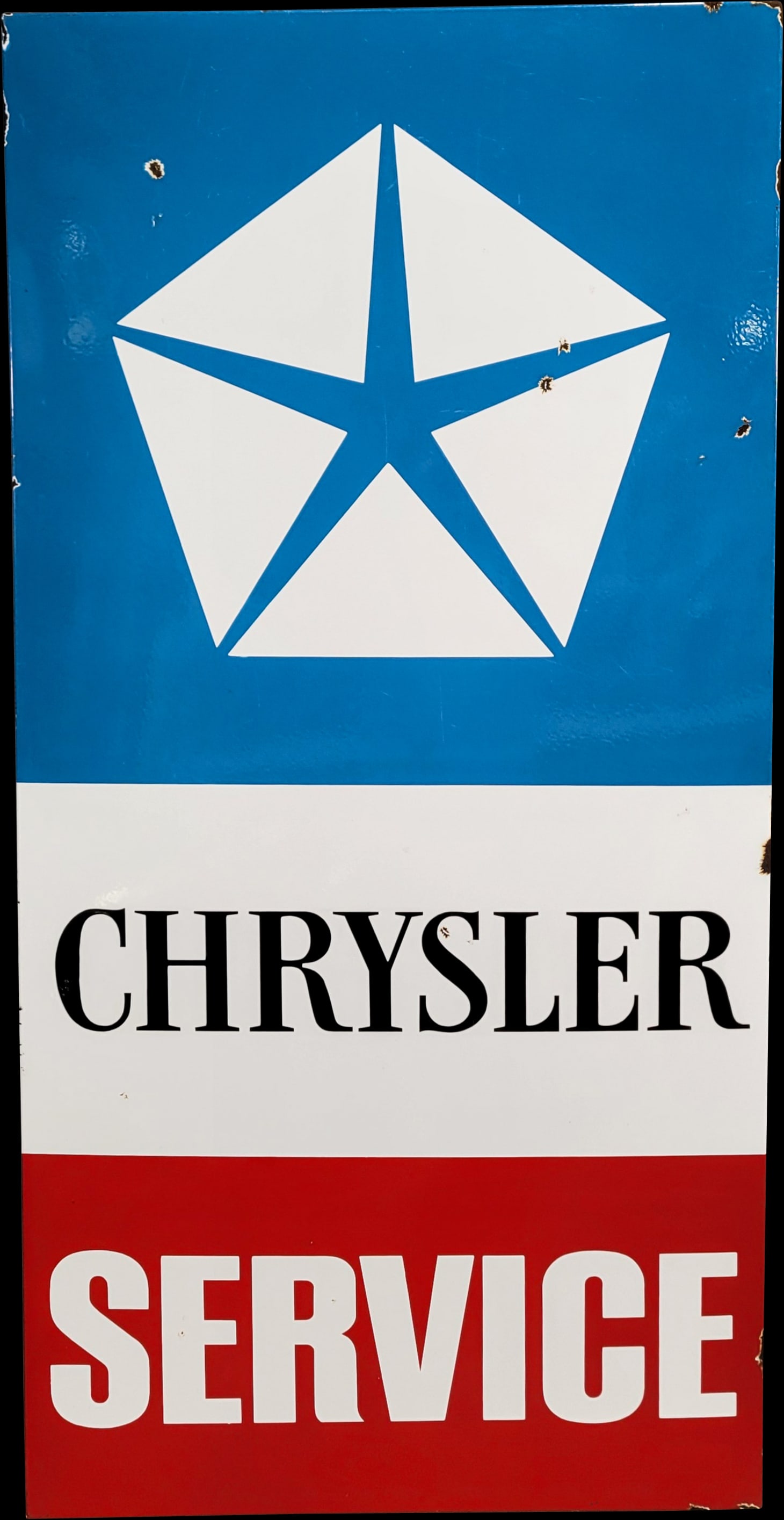 Chrysler Service Single Sided Porcelain Sign (1 of 2)