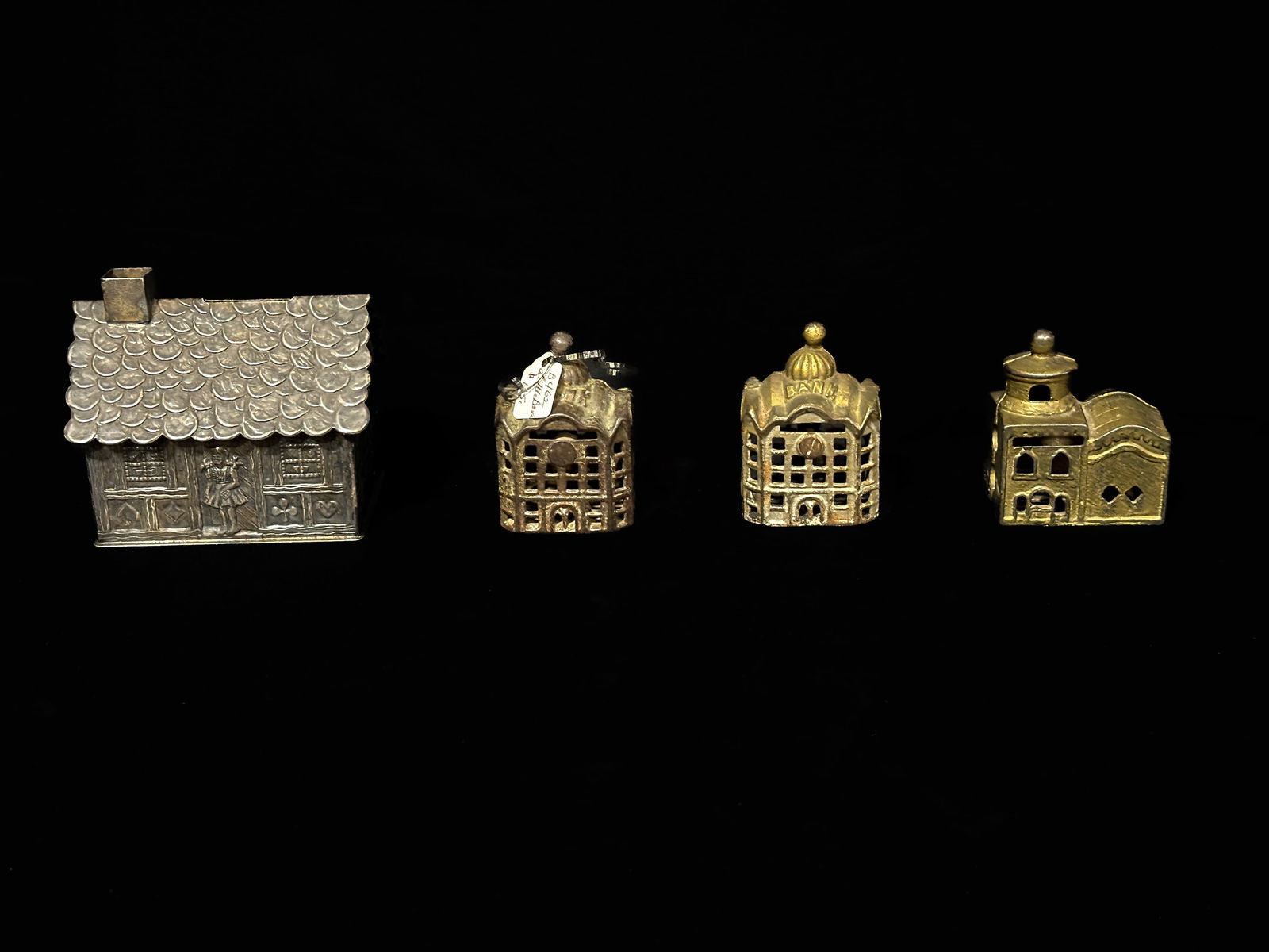 Hansel Gretel Metal coin house bank and Cast Iron banks (1 of 2)