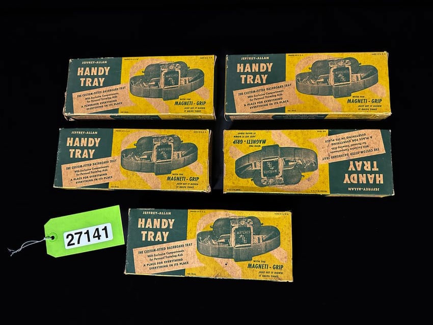 Jeffrey Allan Handy Tray Magneti Grip Handy Tray: 5 Handy Tray's in the box. PLEASE NOTE, THERE IS ONLY ONE WAY TO PAY FOR ONLINE ITEMS IN THIS AUCTION WHICH IS THROUGH LIVE AUCTIONEERS. THIS IS THE MOST SECURE METHOD OF PAYMENT. MAKE SURE YOUR LIVE 