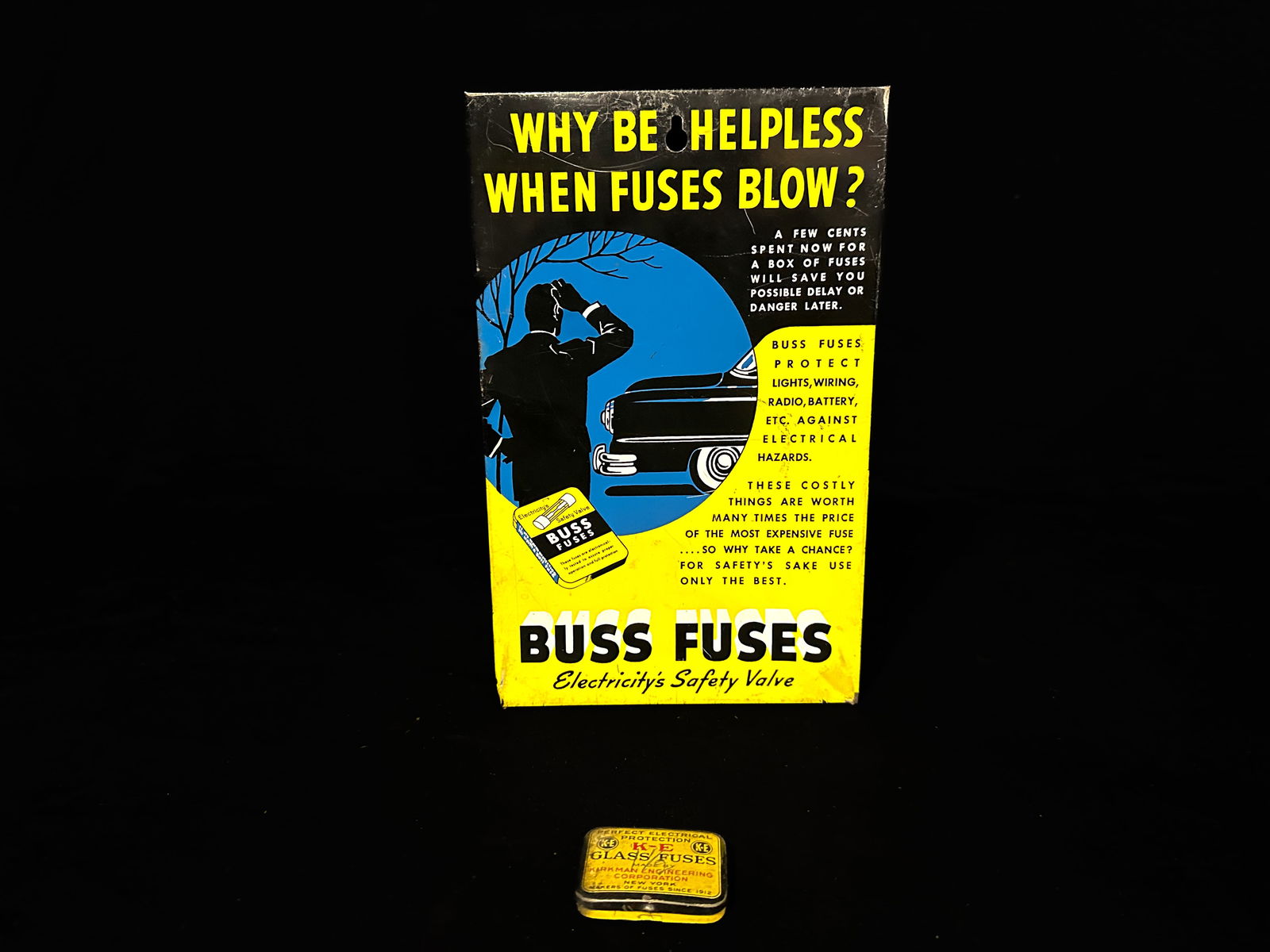 Buss glass tube fuses filled display sign (1 of 2)
