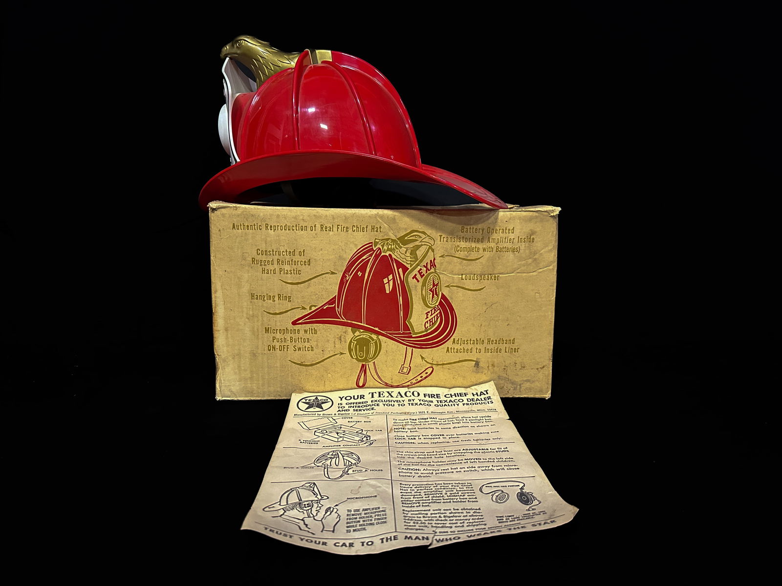 Texaco Fire Chief fire helmet sign (1 of 2)