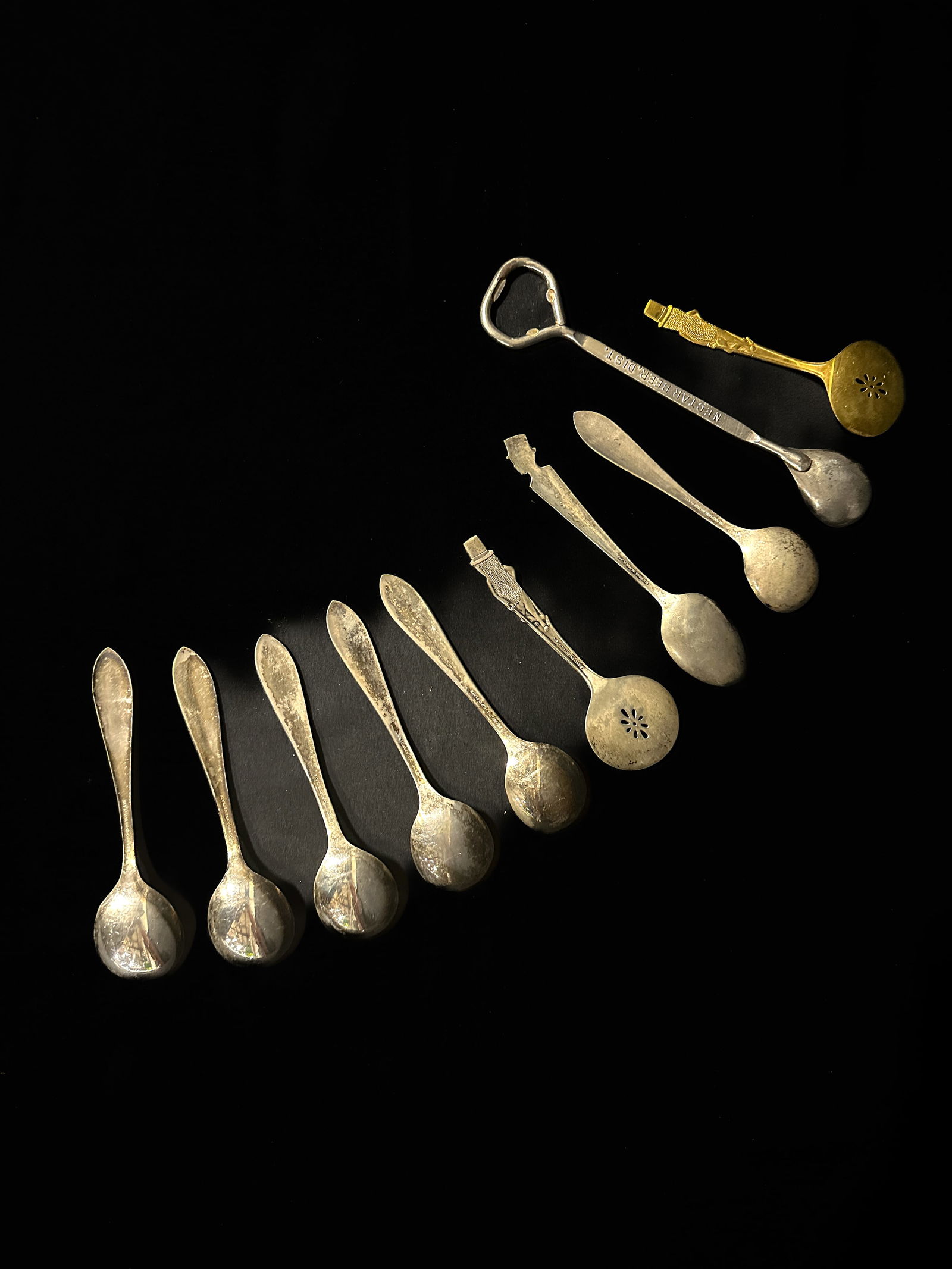 Planters Peanuts Mickey Mouse Nectar Beer Charlie McCarthy old spoons (1 of 2)