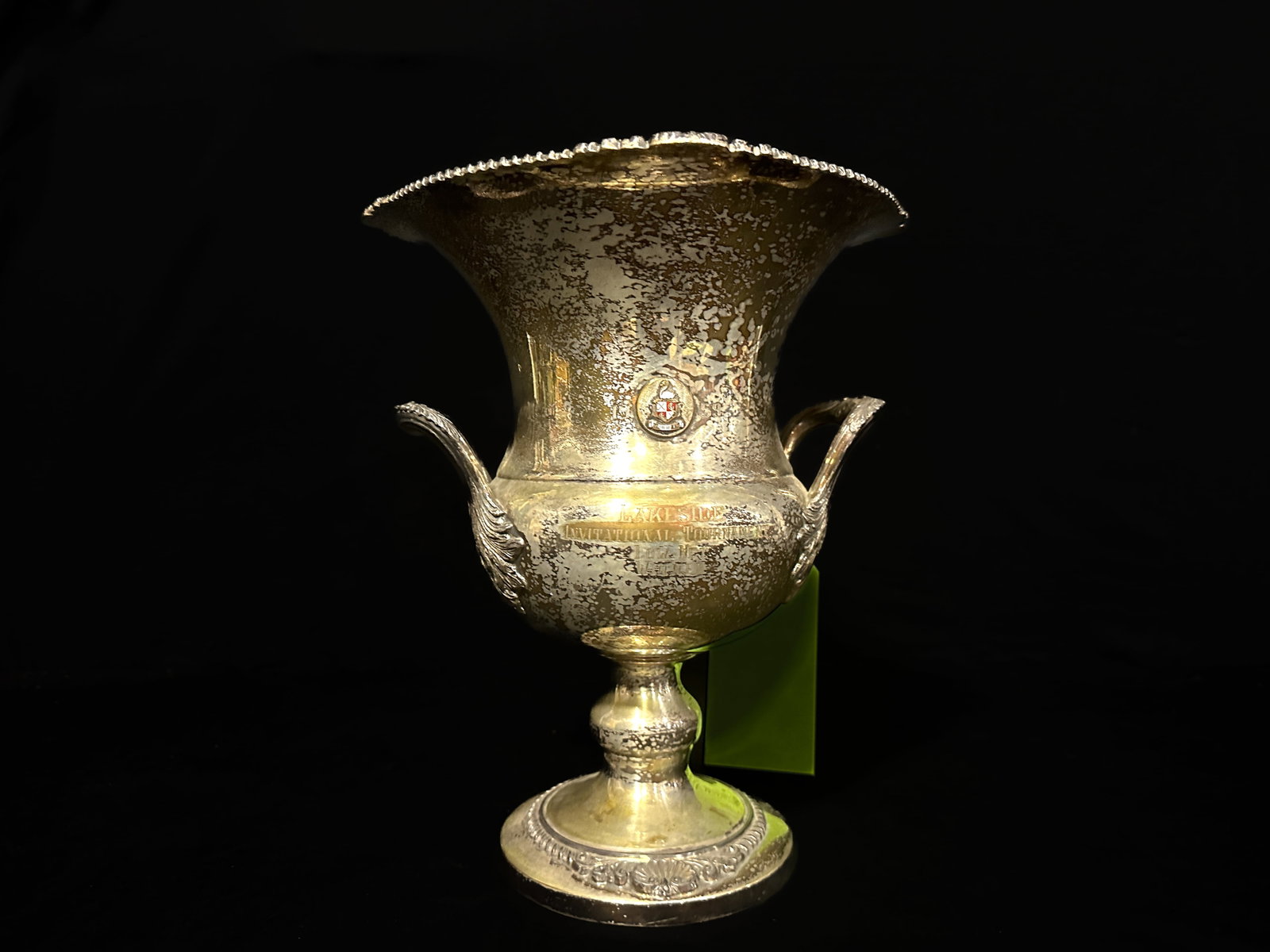 1959 Lakeside invitation low net tournament silver trophy: 1959 Lakeside invitation low net tournament silver trophy. PLEASE NOTE, THERE IS ONLY ONE WAY TO PAY FOR ONLINE ITEMS IN THIS AUCTION WHICH IS THROUGH LIVE AUCTIONEERS. THIS IS THE MOST SECURE METHOD 