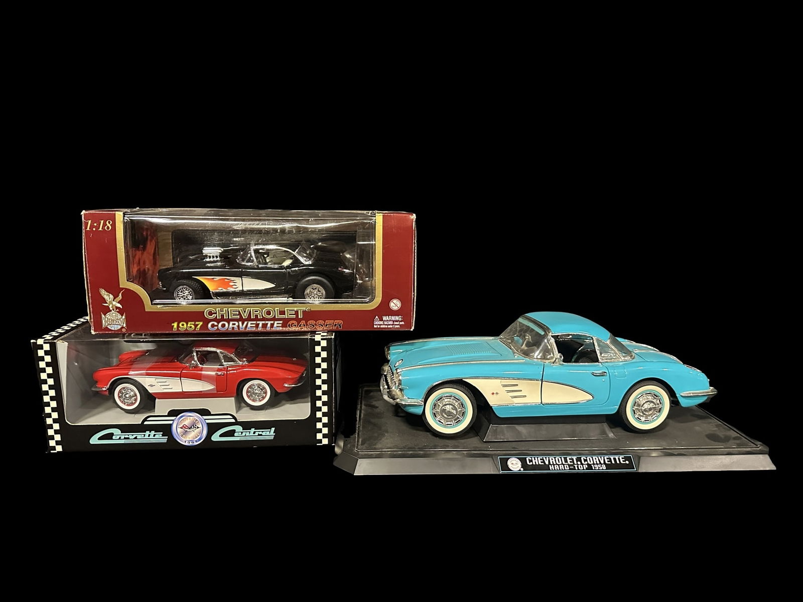 Road Legends 1957 Corvette Gasser 1961 Vette 1958 Chevrolet Corvette hard top 1958 model car (1 of 2)