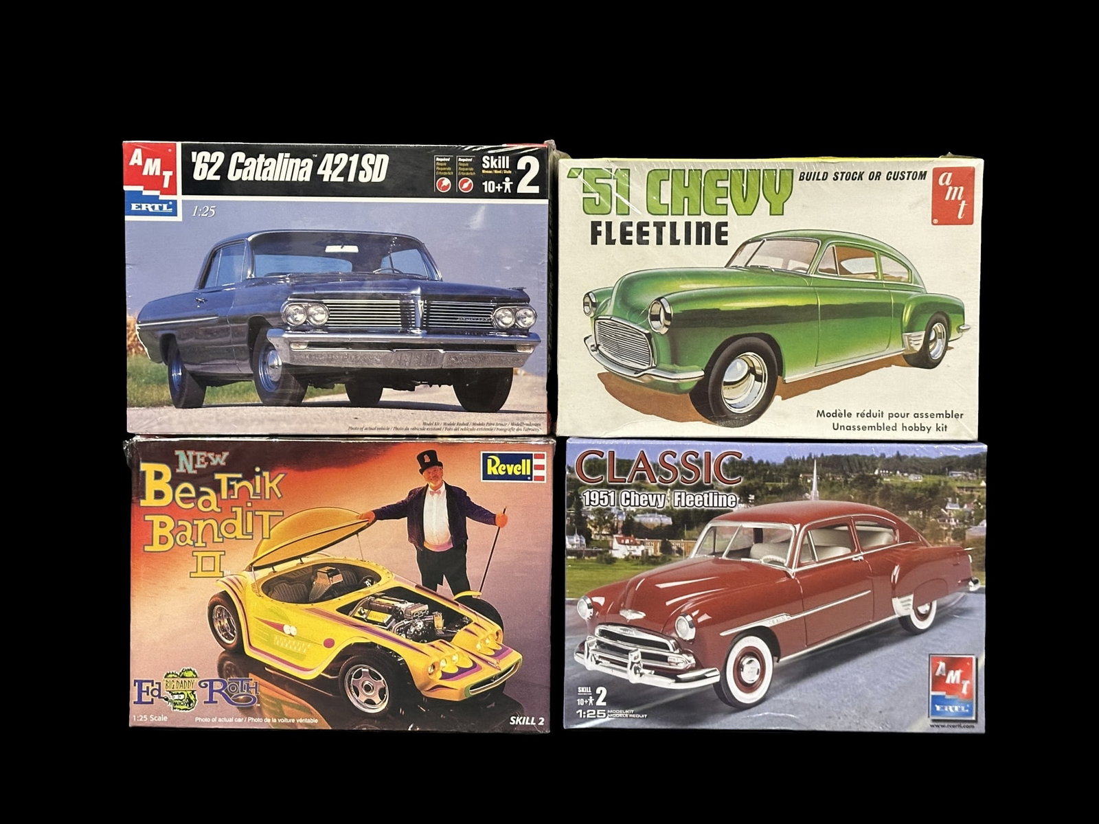 AMT 51 Chevy 62 Catalina 51 Fleetline Revell Beatnik Bandit II Ed Roth. Chevrolet model car: AMT 51 Chevy 62 Catalina 51 Fleetline Revell Beatnik Bandit II Ed Roth. Chevrolet model car. PLEASE NOTE, THERE IS ONLY ONE WAY TO PAY FOR ONLINE ITEMS IN THIS AUCTION WHICH IS THROUGH LIVE AUCTIONEER
