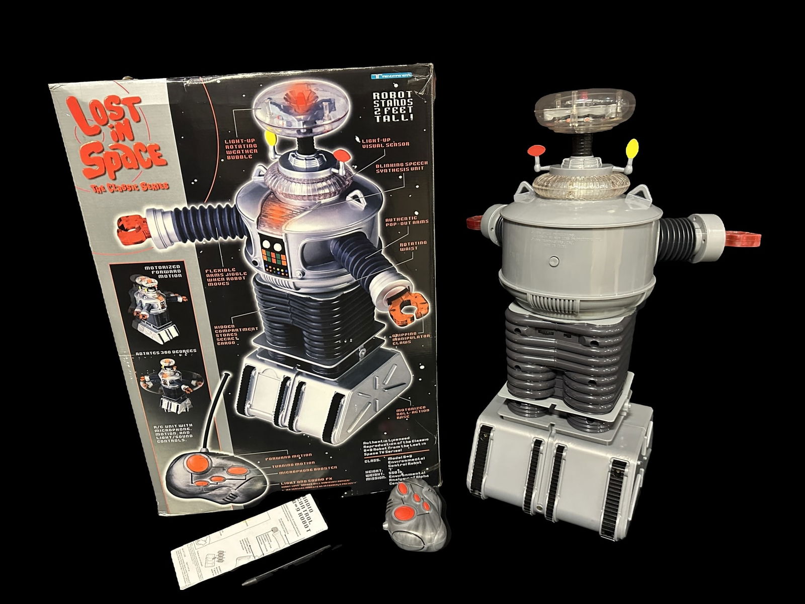 Trendmaster Lost in Space B9 with box. Works!: I put batteries in it and it works. Comes with the original box and some paperwork. Really neat piece. PLEASE NOTE, THERE IS ONLY ONE WAY TO PAY FOR ONLINE ITEMS IN THIS AUCTION WHICH IS THROUGH LIVE
