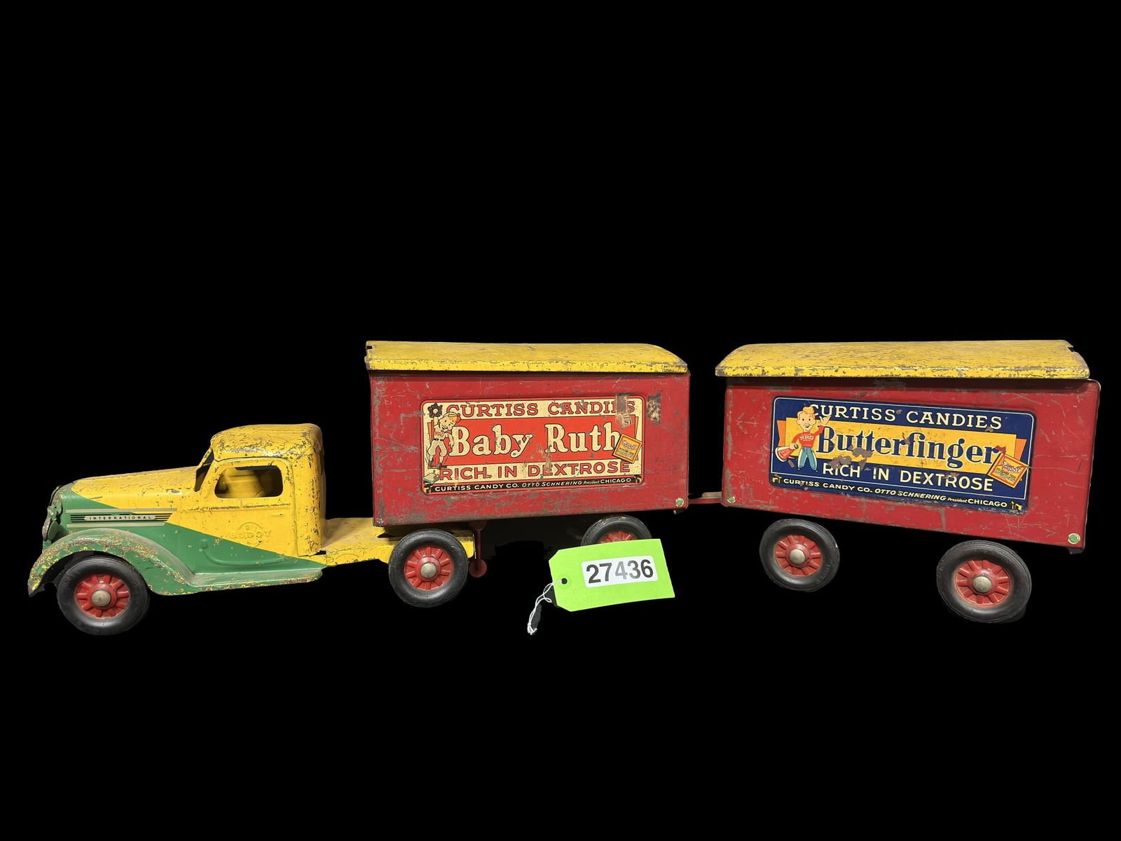 Buddy L Curtiss Candies ButterFinger Baby Ruth trailer metal toy with truck (1 of 2)