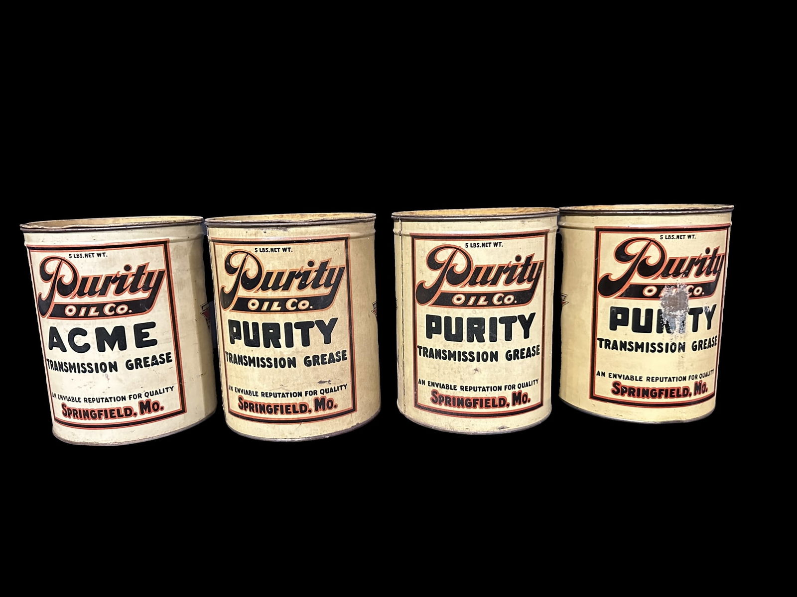 4 5lb Independent Oil Purity oil co transmission grease cans (1 of 1)