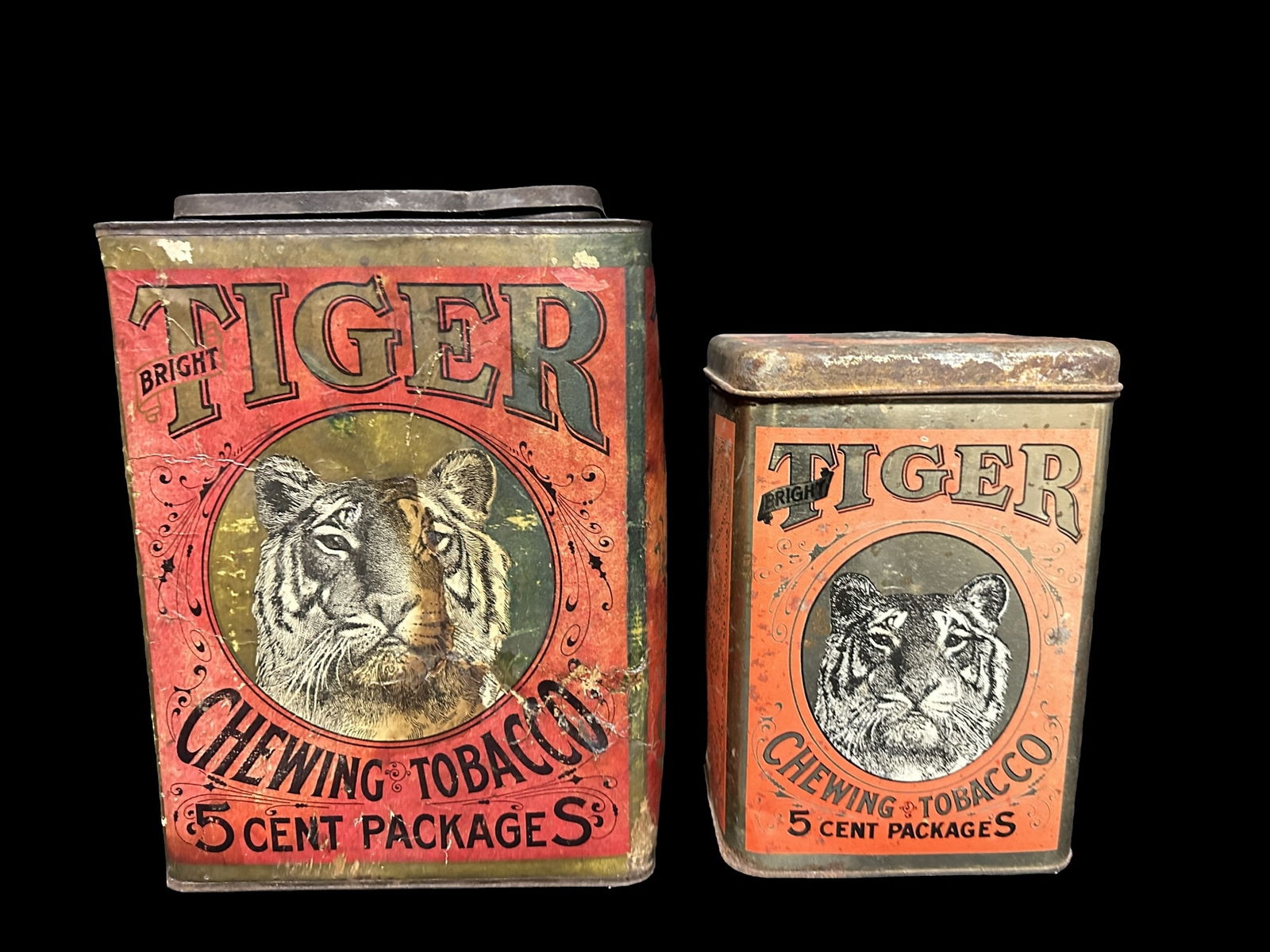 Tiger Bright Fine cut Chewing Tobacco tin can (1 of 3)