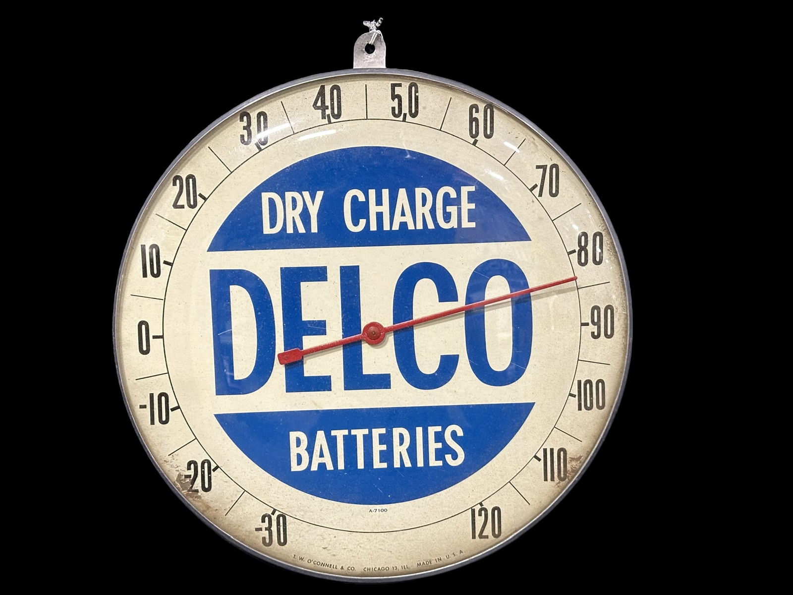 Dry Charge Delco Batteries thermometer (1 of 2)