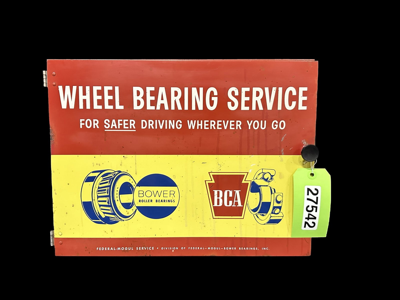 Bower roller bearings BCA wheel bearing service display cabinet: Nice graphics, with shelf wear throughout. Displays well. PLEASE NOTE, THERE IS ONLY ONE WAY TO PAY FOR ONLINE ITEMS IN THIS AUCTION WHICH IS THROUGH LIVE AUCTIONEERS. THIS IS THE MOST SECURE METHOD O