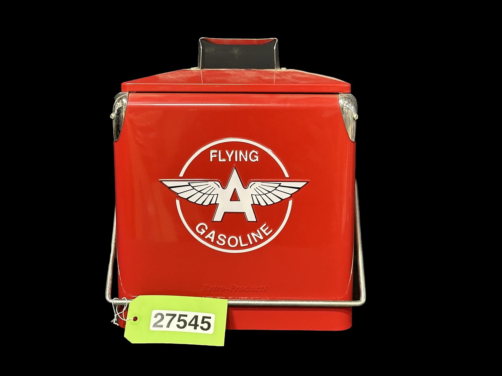 Modern Flying A gasoline cooler: Modern flying A gasoline cooler. PLEASE NOTE, THERE IS ONLY ONE WAY TO PAY FOR ONLINE ITEMS IN THIS AUCTION WHICH IS THROUGH LIVE AUCTIONEERS. THIS IS THE MOST SECURE METHOD OF PAYMENT. MAKE SURE YOUR