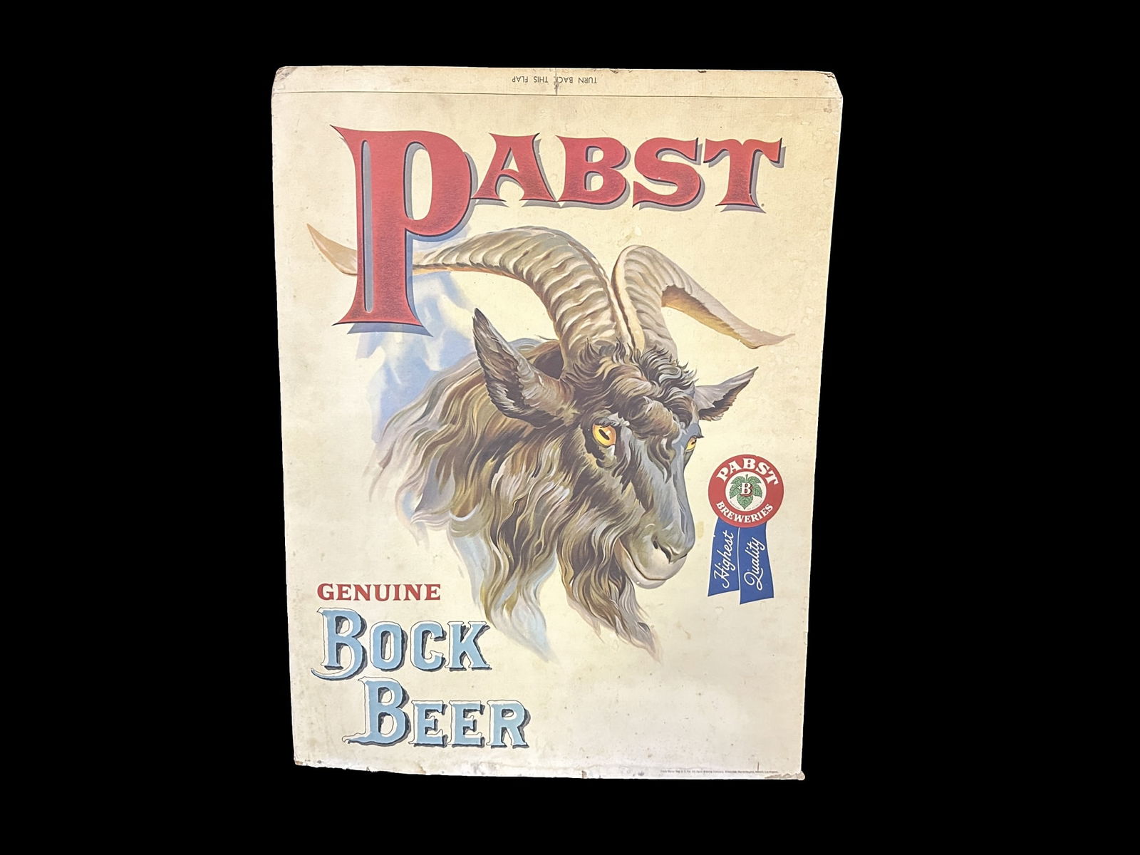 Pabst brewers Rock Beer cardboard easel back display (1 of 2)