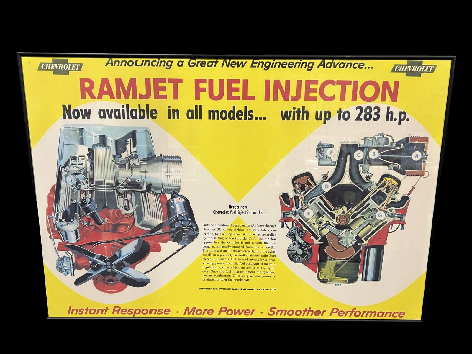 Chevrolet Ramjet Fuel Injection poster dealer display sign (1 of 2)