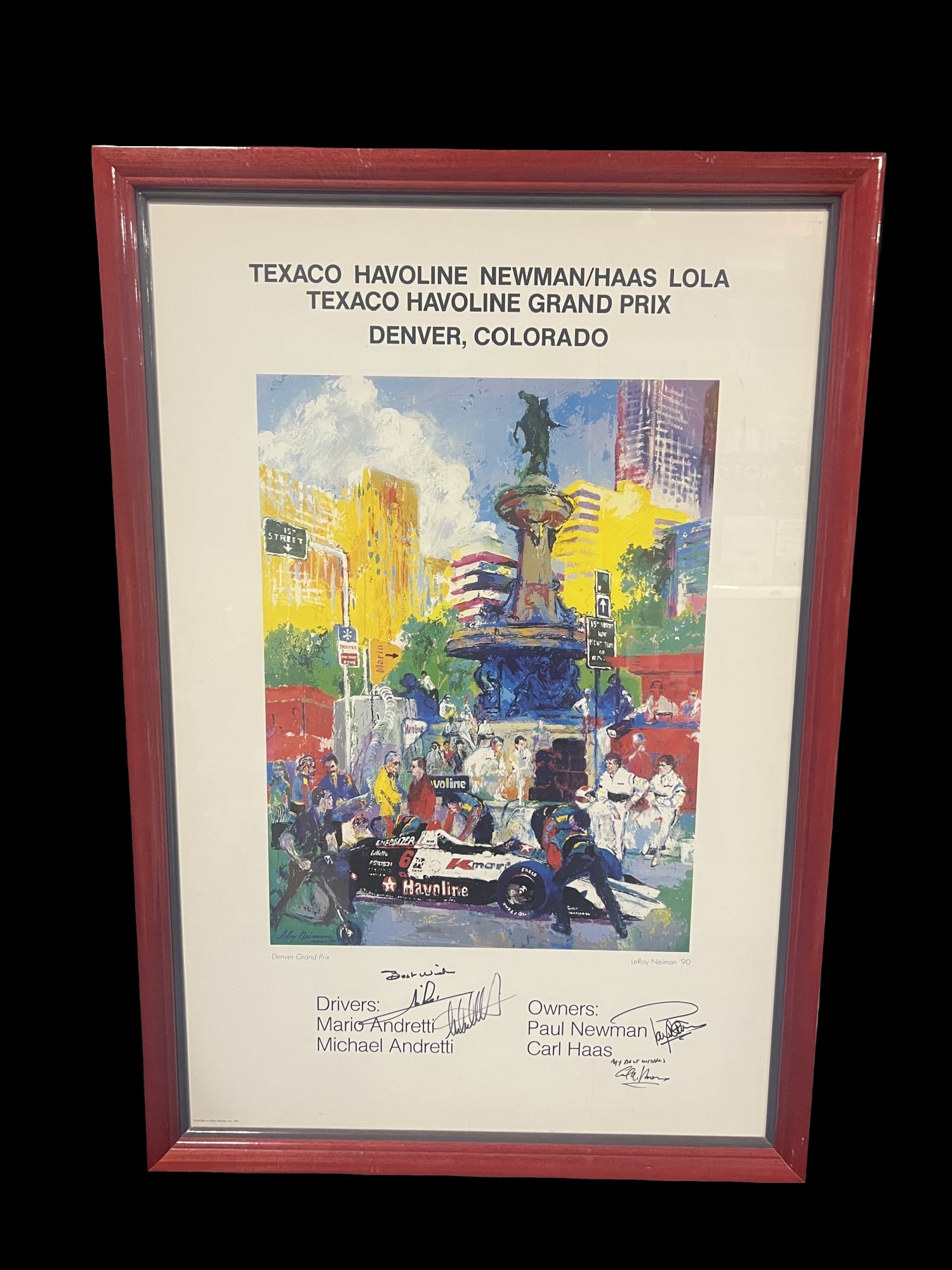 Texaco Havoline Denver Grand Prix autograph poster (1 of 1)