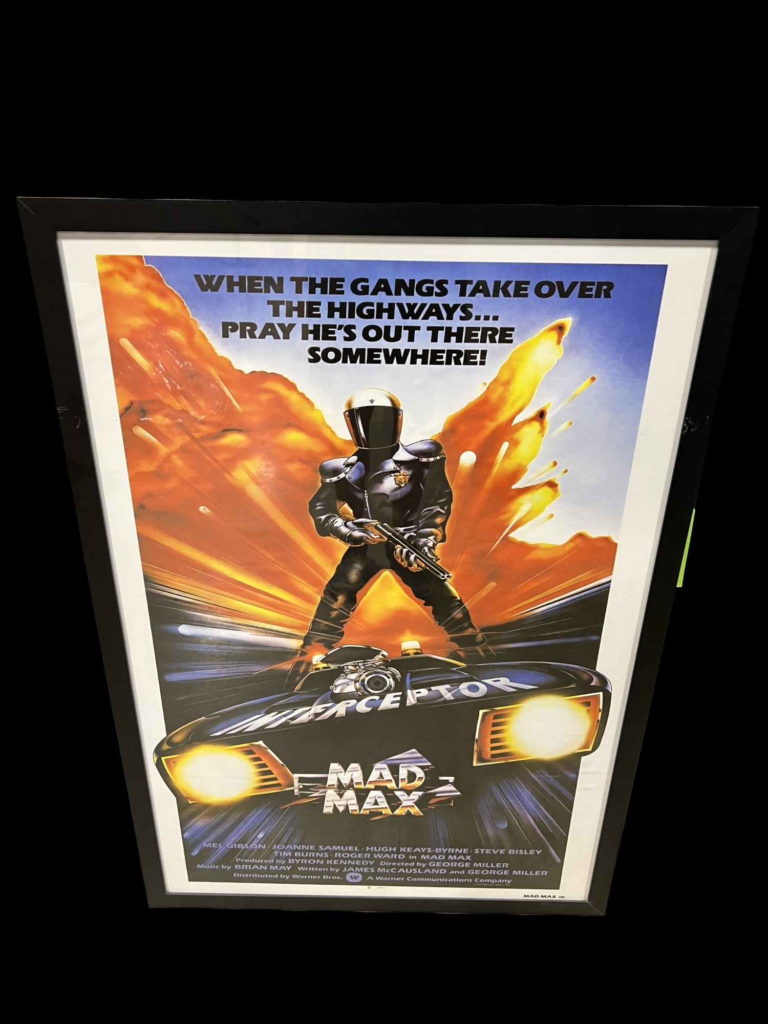 Mad Max Movie poster Interceptor Warner brothers Mel Gibson (1 of 1)