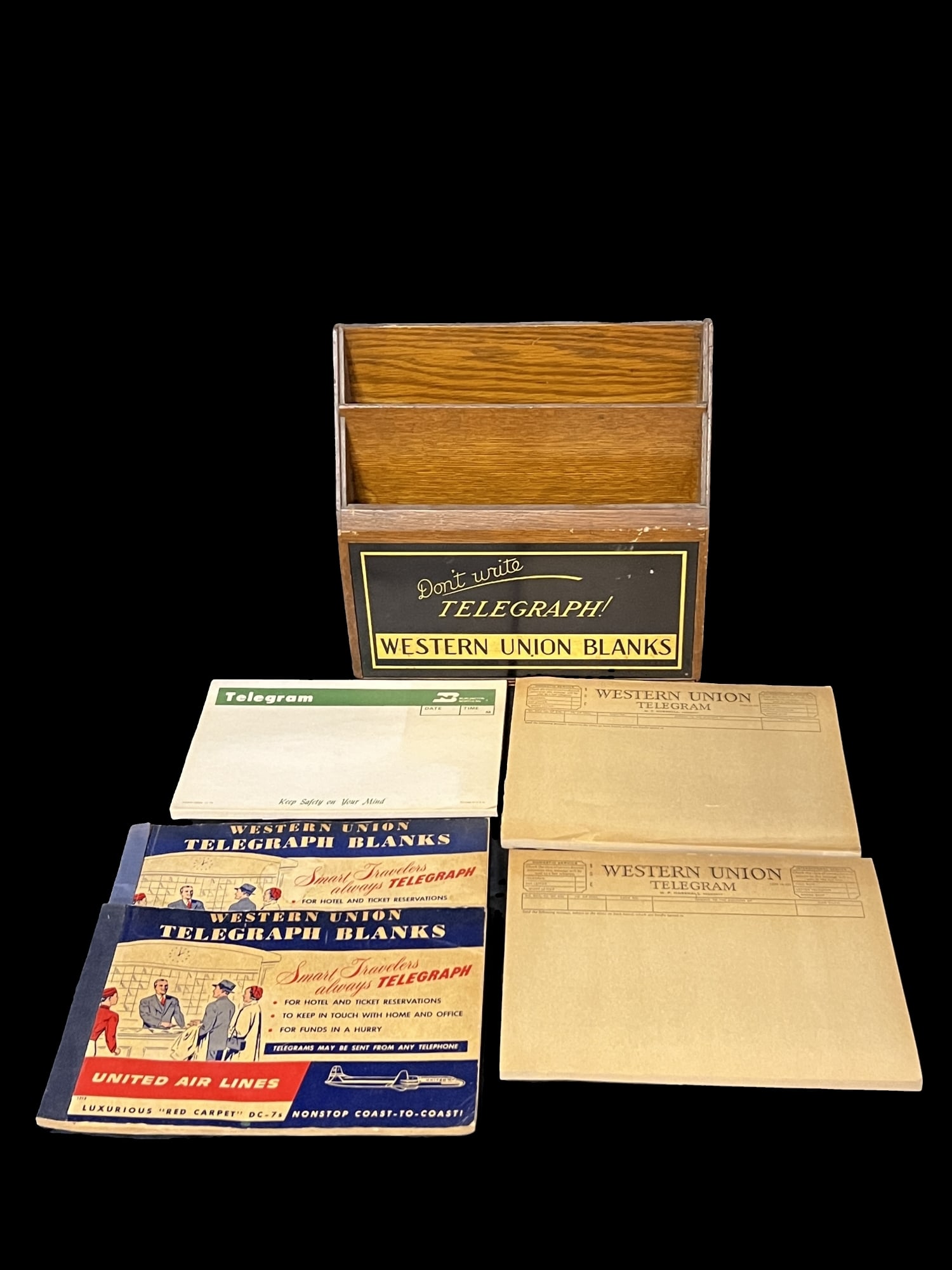 Western Union Telegraph blanks United Airlines Burlington Northern blanks (1 of 2)