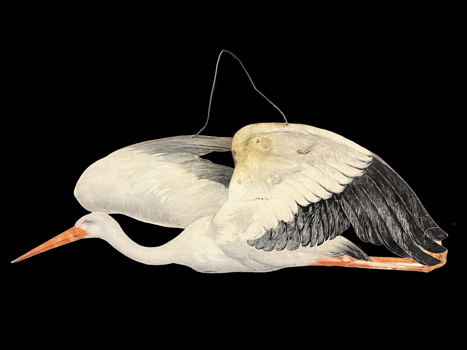 Castle Cigar bird tin metal bird hanger (1 of 1)