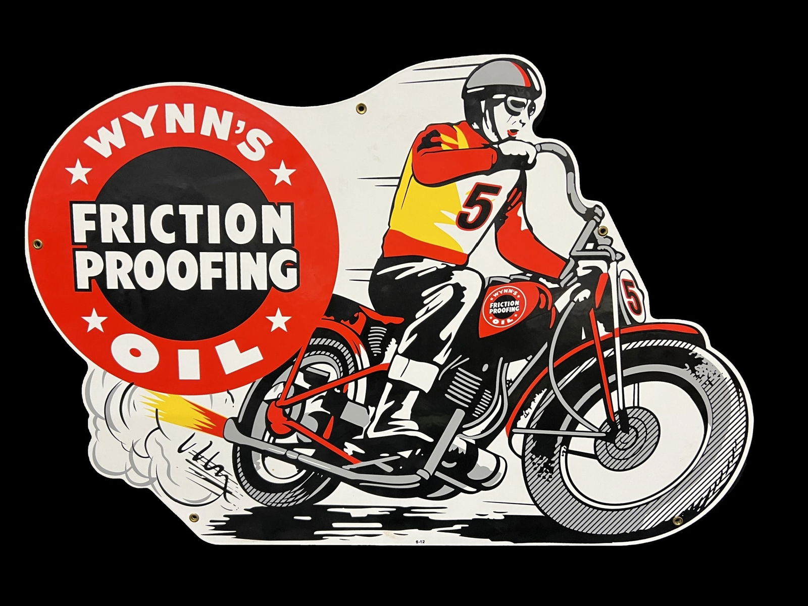 Wynn friction proofing oil porcelain sign (1 of 1)
