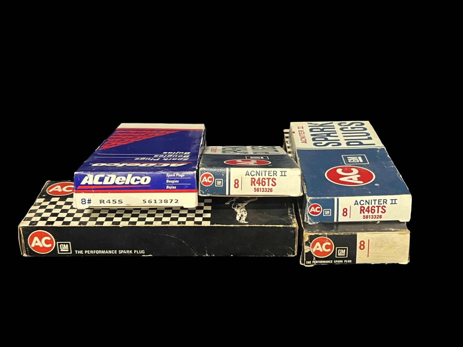 AC GM 561345 AC Delco 5613872 AC R46TS boxes of spark plugs (1 of 1)
