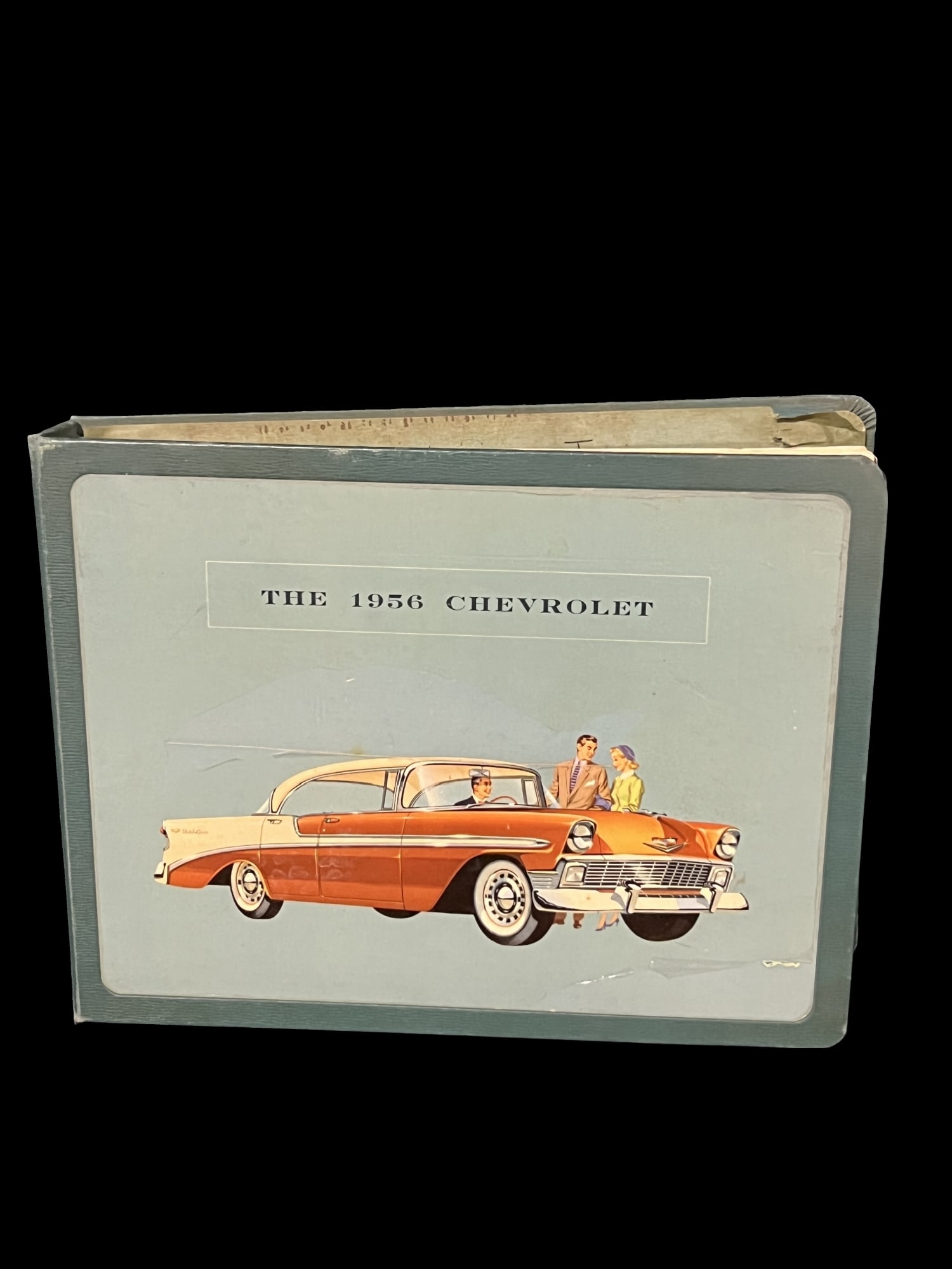 Original 1956 Chevrolet bel air dealer sales showroom album data book color interior (1 of 2)
