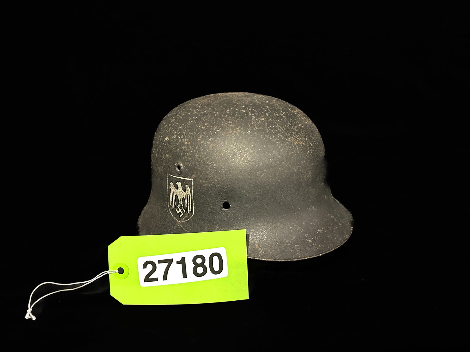 German WW2 Nazi cast helmet World War 2.: German WW2 Nazi cast helmet World War 2. PLEASE NOTE, THERE IS ONLY ONE WAY TO PAY FOR ONLINE ITEMS IN THIS AUCTION WHICH IS THROUGH LIVE AUCTIONEERS. THIS IS THE MOST SECURE METHOD OF PAYMENT. MAKE S