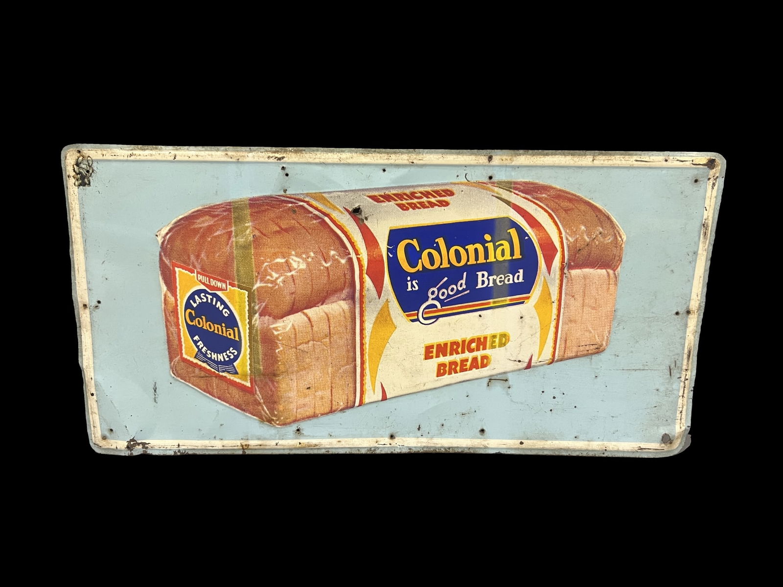 Colonial enriched bread tin metal sign (1 of 1)