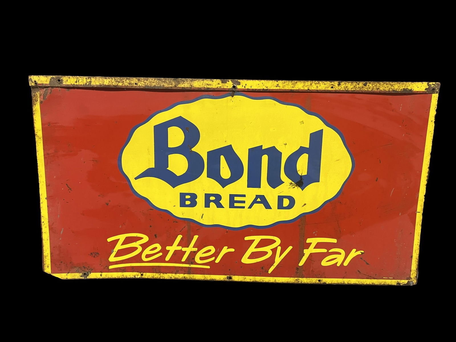 Bond Bread better by far tin metal sign (1 of 2)