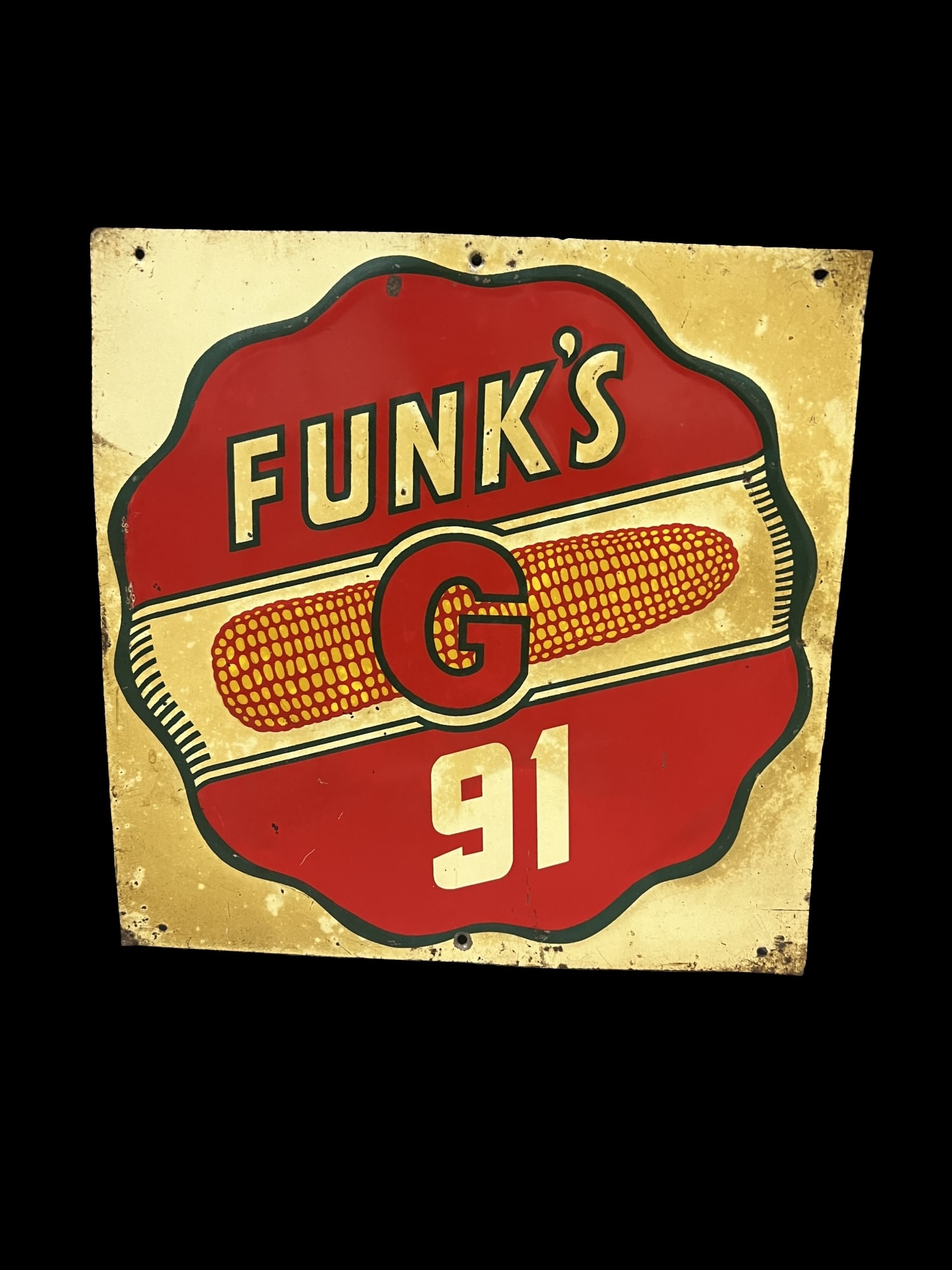 Funks G 91 corn farming tin metal sign (1 of 1)