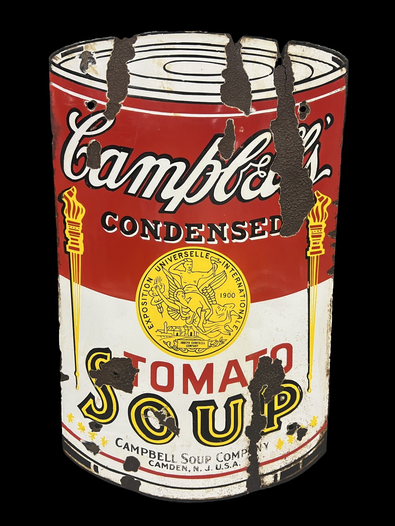 Campbell's tomato soup curved porcelain sign (1 of 1)