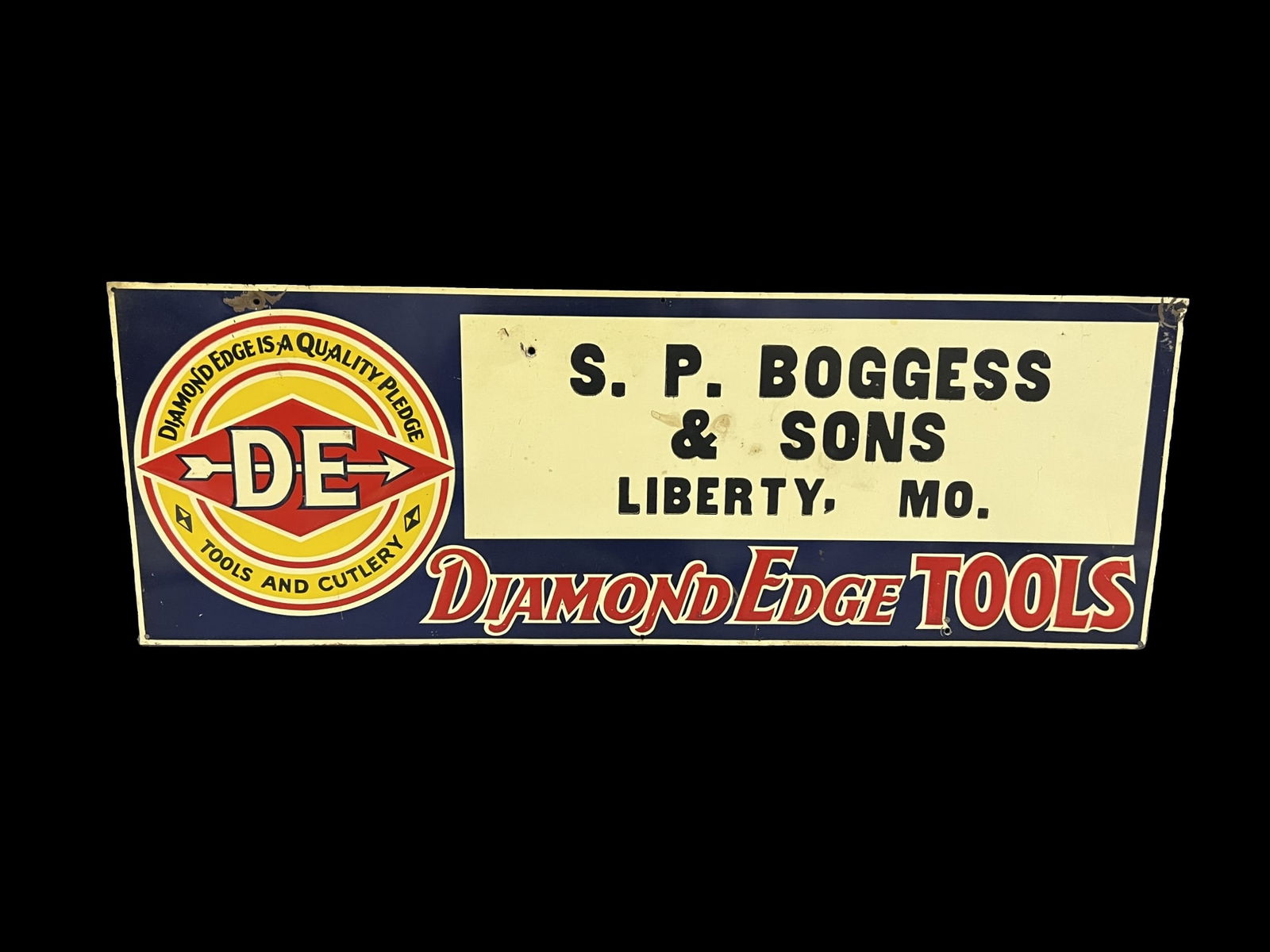 Diamond Edge Tools and Cutlery tin metal sign (1 of 1)
