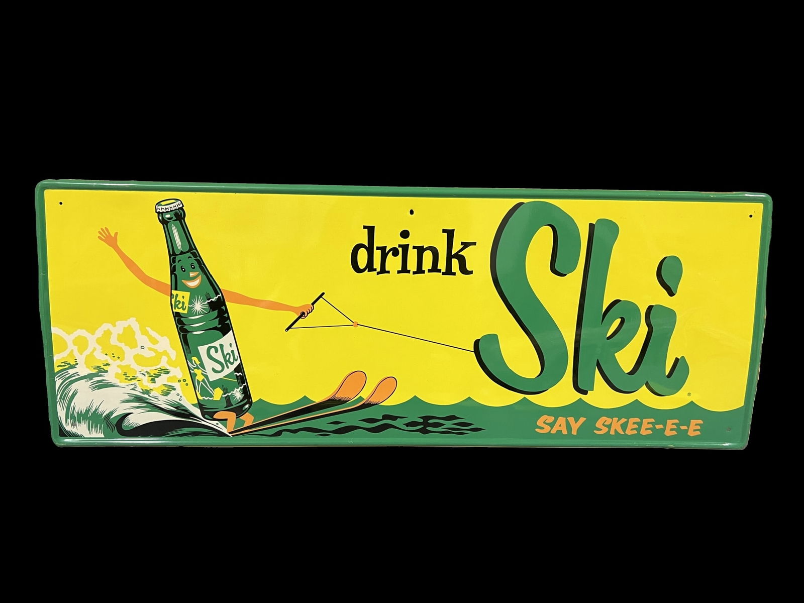 Drink Ski tin metal soda sign (1 of 1)