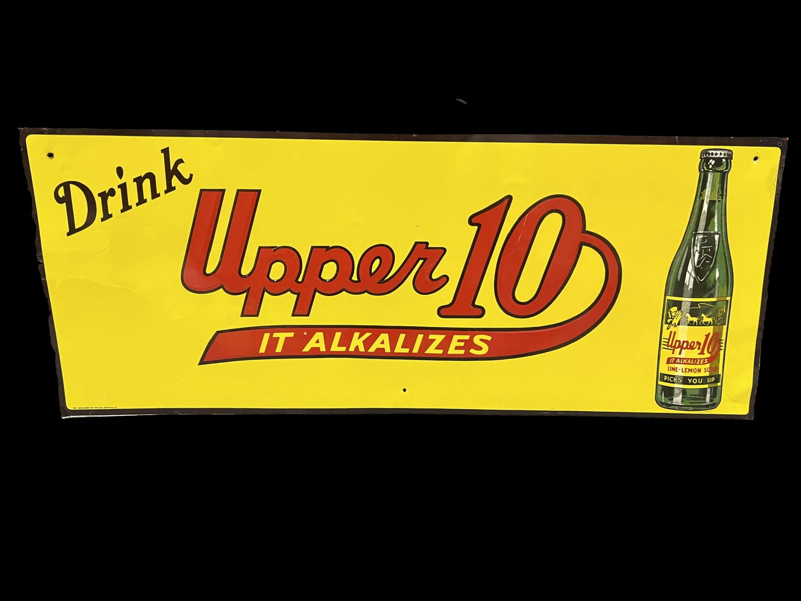 Drink upper 10 tin metal soda sign (1 of 1)