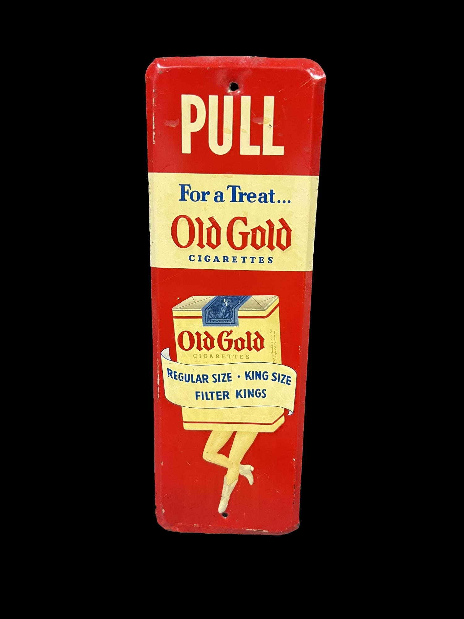 Old gold cigarettes tobacco door push sign (1 of 1)