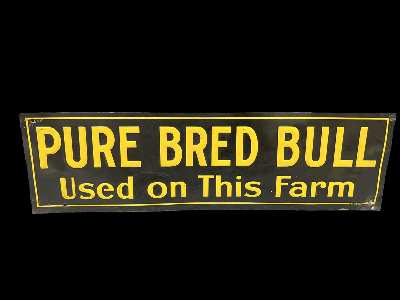 Pure bred bull used on this farm tin metal sign (1 of 1)